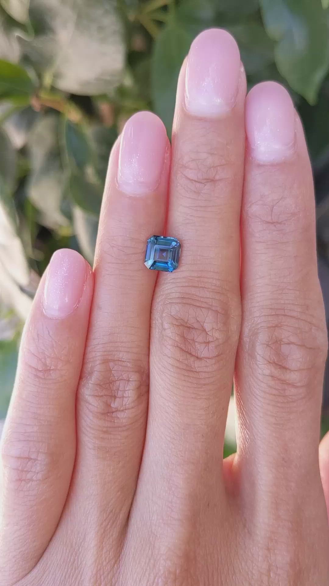 1.54 Ct. Greenish Blue Sapphire from Madagascar Size Video