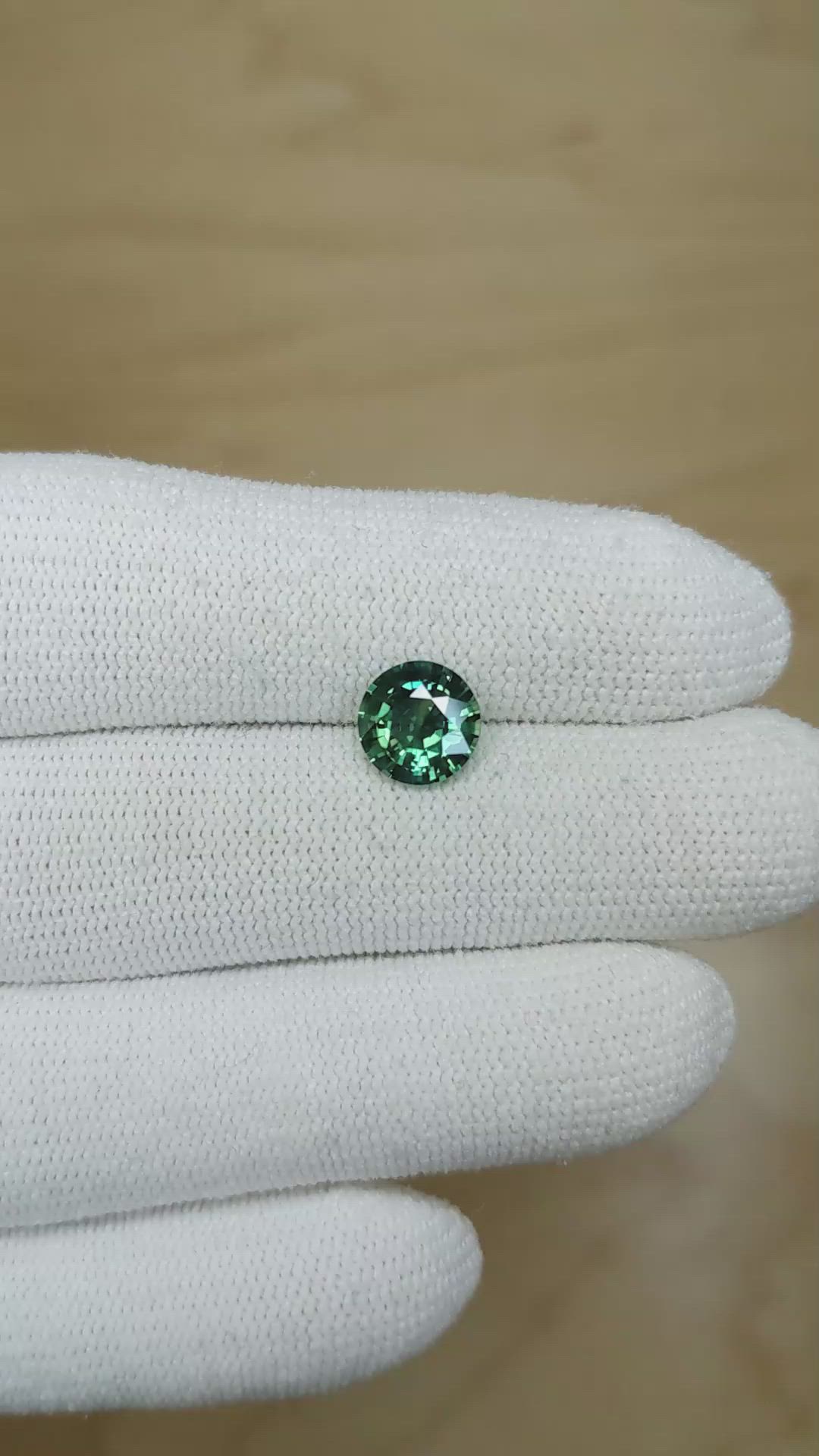1.99 Ct. Green Sapphire from Madagascar Size Video