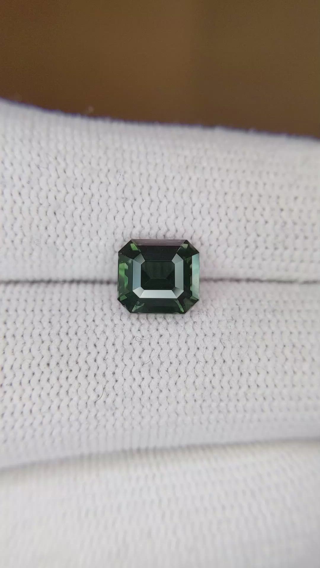 2.52 Ct. Bluish Green Sapphire from Madagascar Size Video