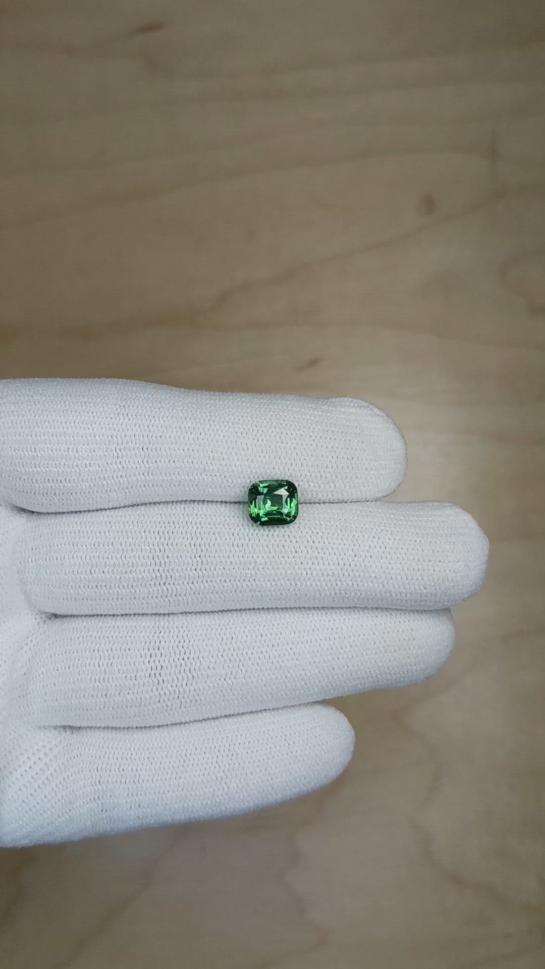 2.23 Ct. Green Sapphire from Madagascar Size Video