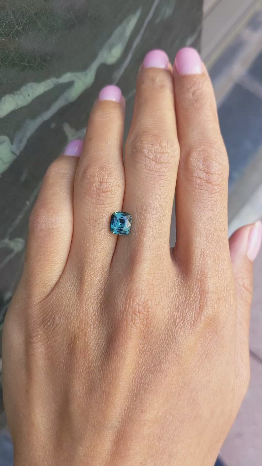 2.23 Ct. Green Sapphire from Madagascar Size Video