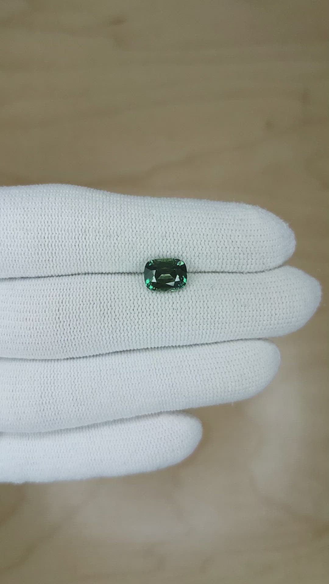 2.57 Ct. Green Sapphire from Madagascar Size Video