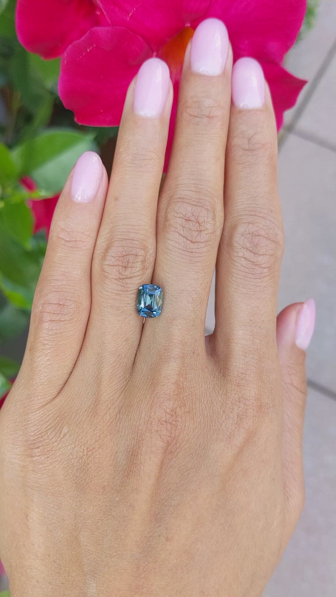 2.57 Ct. Green Sapphire from Madagascar Size Video