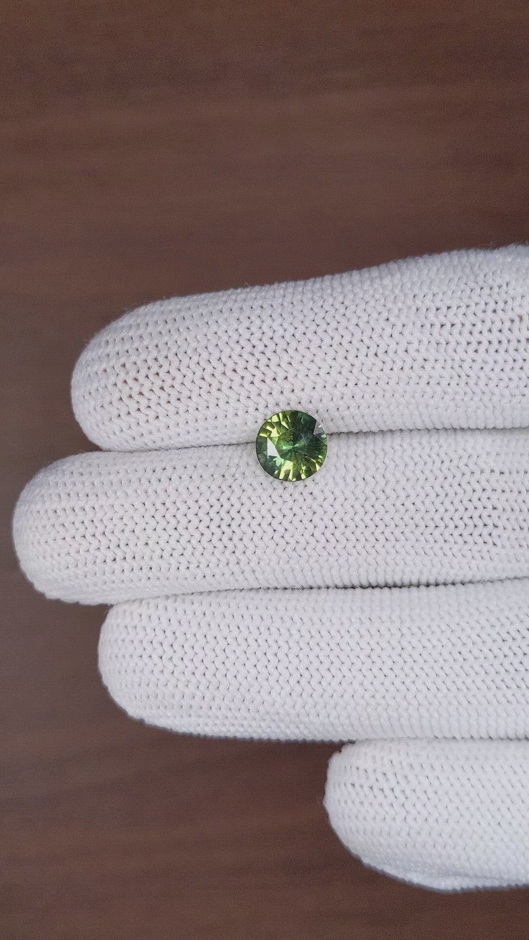 2.10 Ct. Yellowish Green Sapphire from Madagascar Size Video