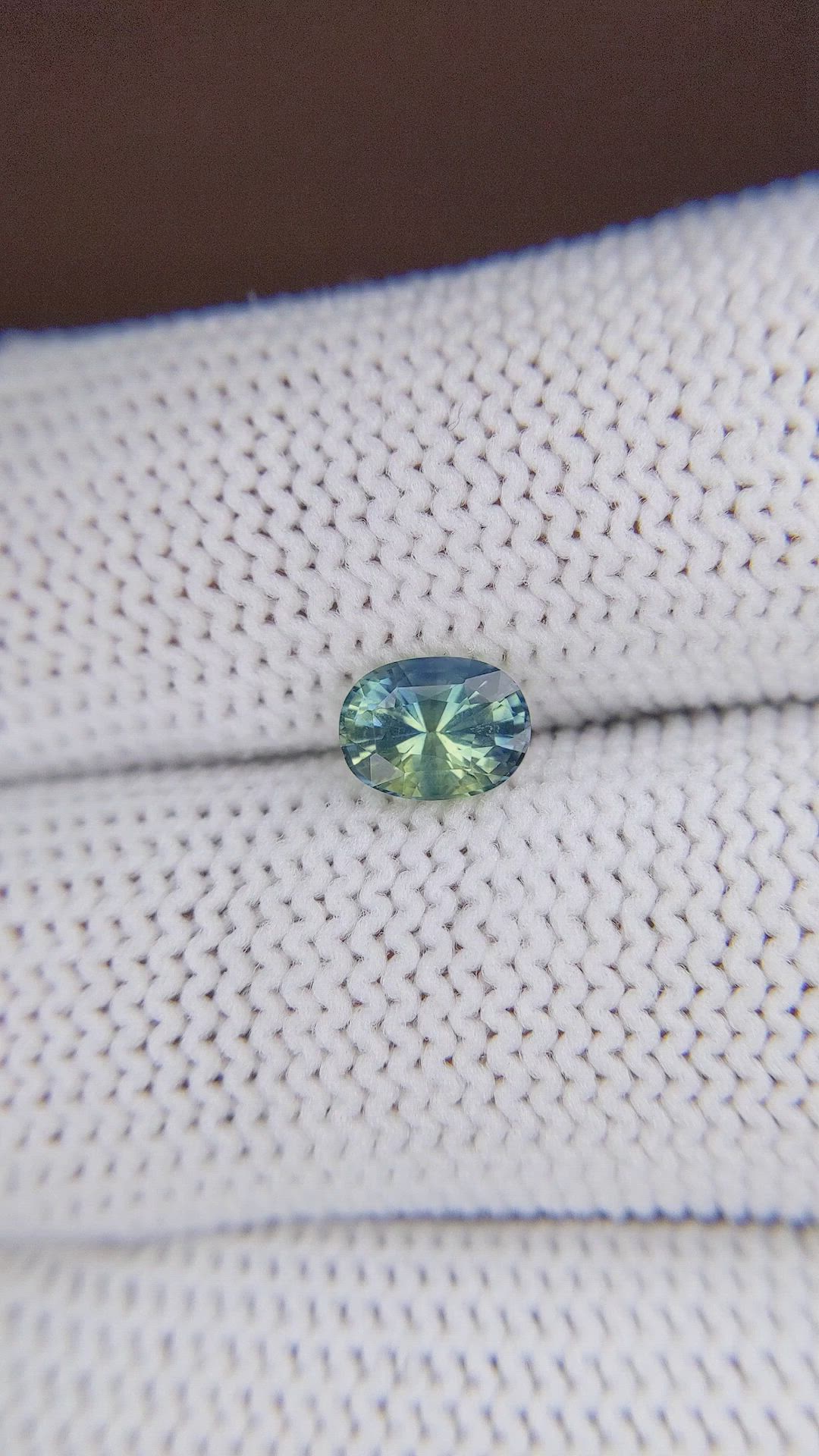 1.09 Ct. Greenish Blue Sapphire from Madagascar Size Video