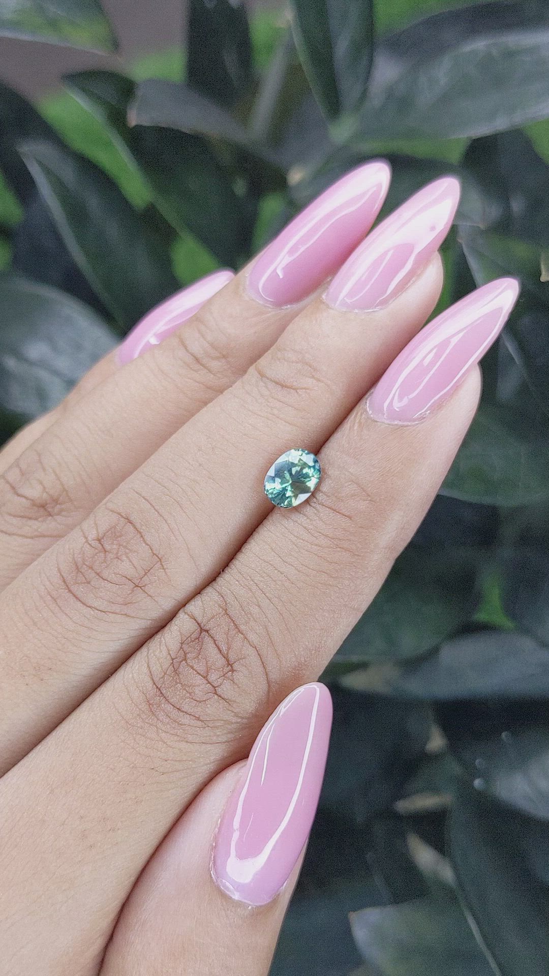 1.09 Ct. Greenish Blue Sapphire from Madagascar Size Video