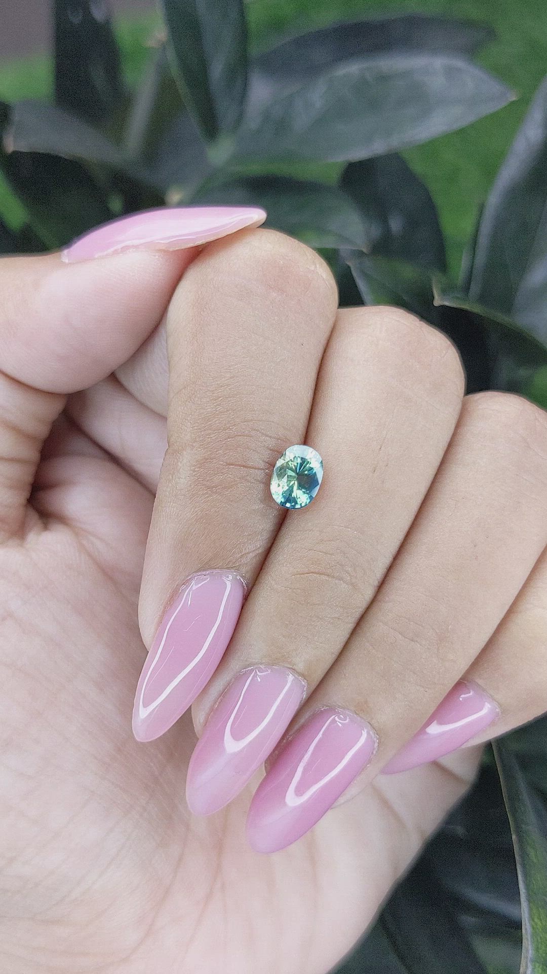 1.09 Ct. Greenish Blue Sapphire from Madagascar Size Video