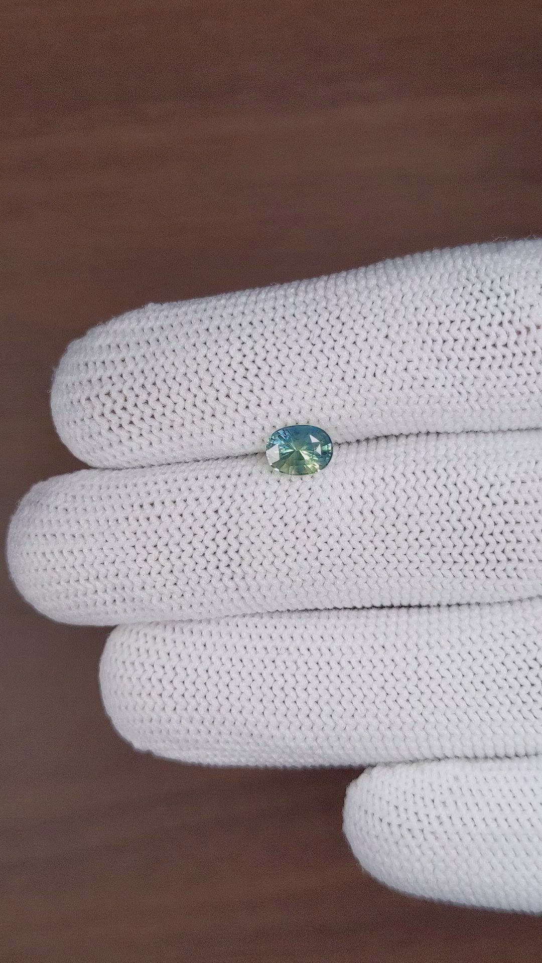 1.09 Ct. Greenish Blue Sapphire from Madagascar Size Video