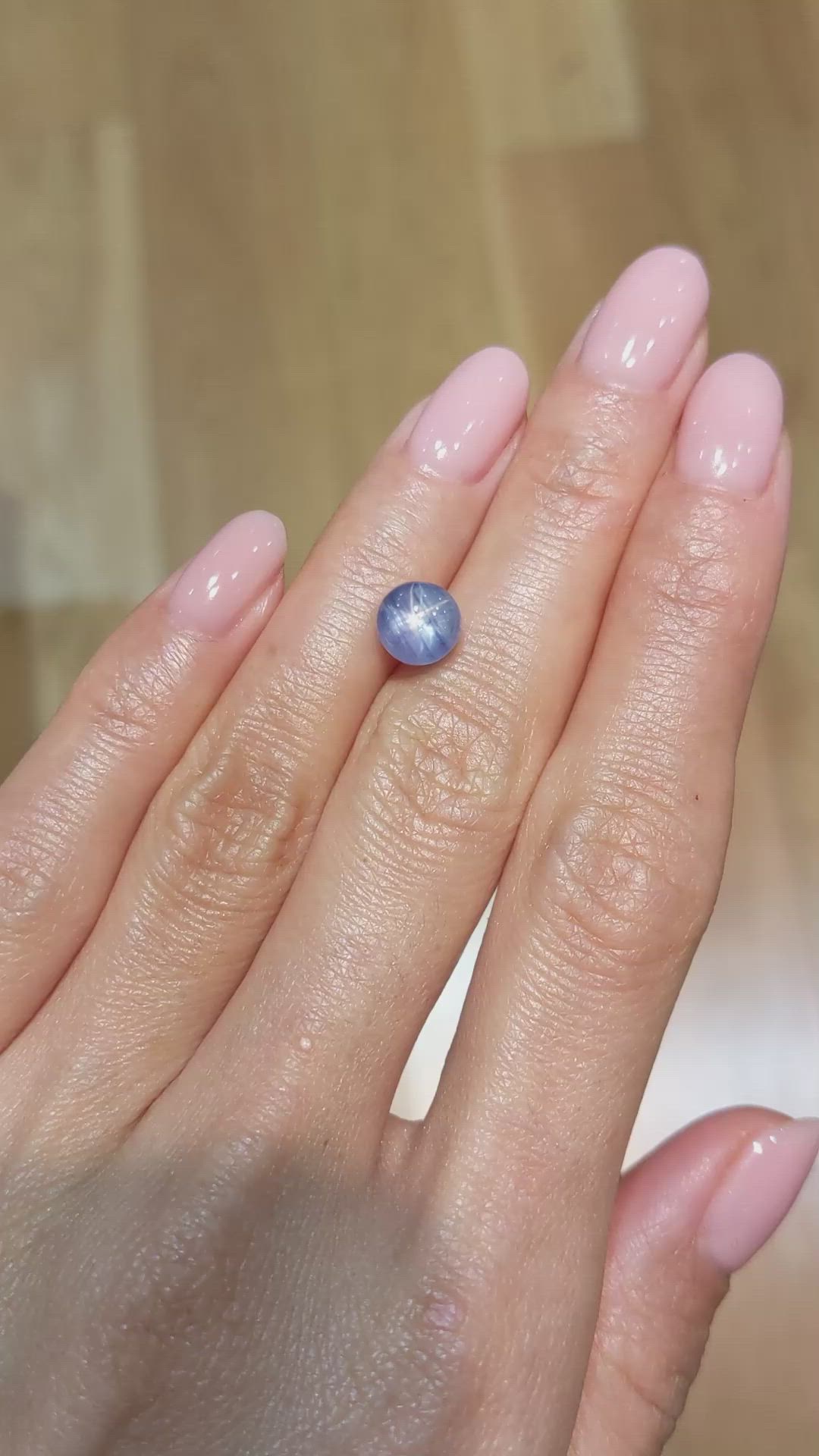 3.66 Ct. Blue Star Sapphire from Burma (Myanmar) Size Video