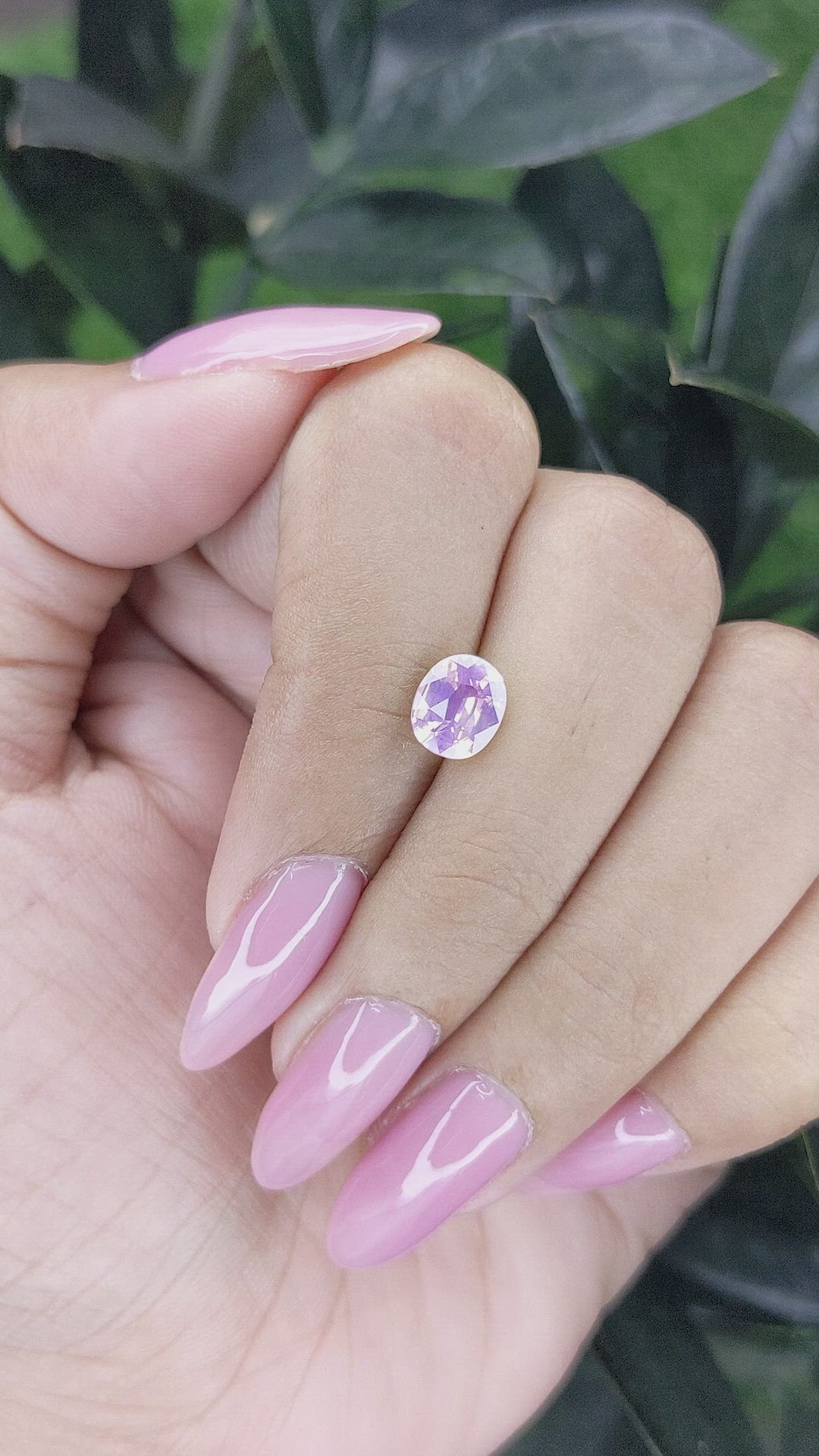 1.57 Ct. Purplish Pink Sapphire from Madagascar Size Video