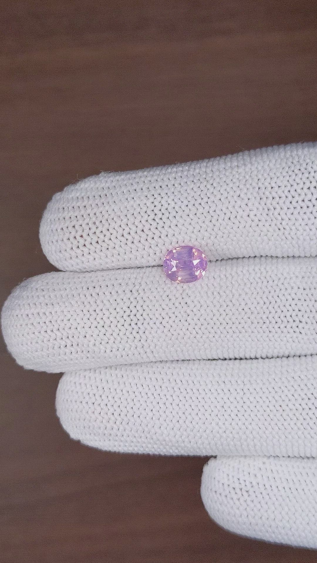 1.57 Ct. Purplish Pink Sapphire from Madagascar Size Video