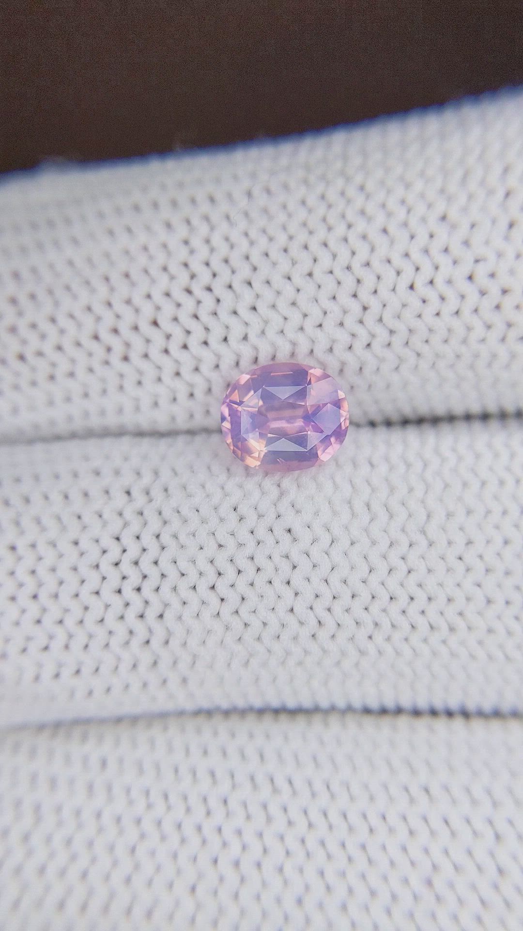 1.57 Ct. Purplish Pink Sapphire from Madagascar Size Video