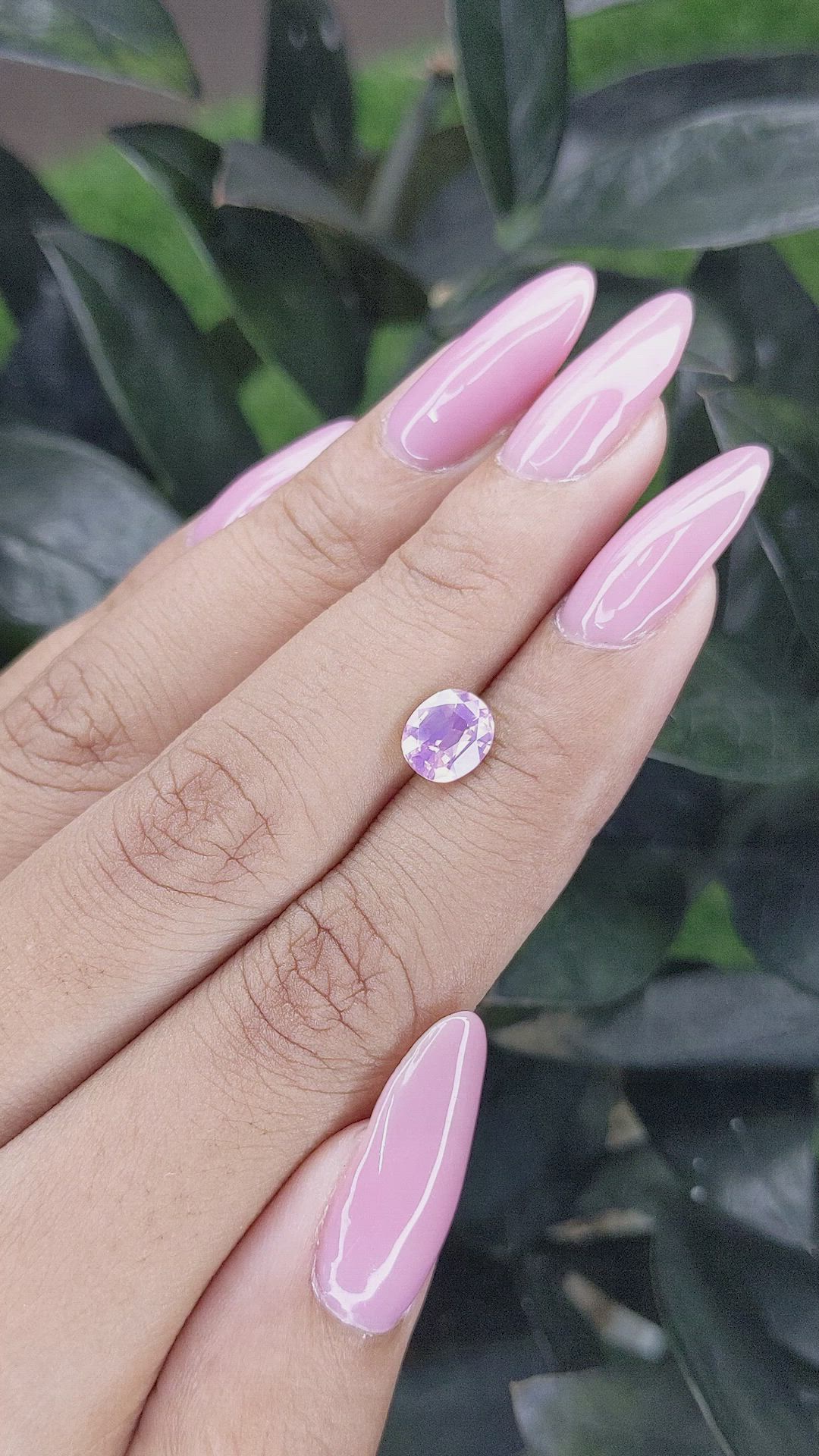 1.57 Ct. Purplish Pink Sapphire from Madagascar Size Video