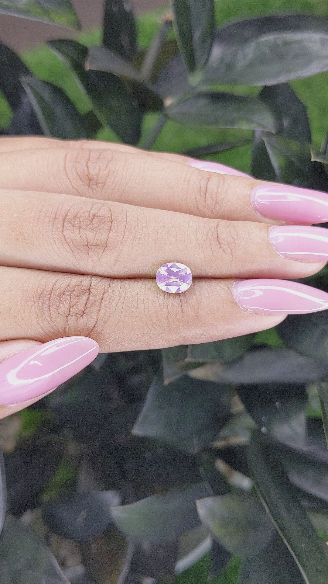 1.57 Ct. Purplish Pink Sapphire from Madagascar Size Video