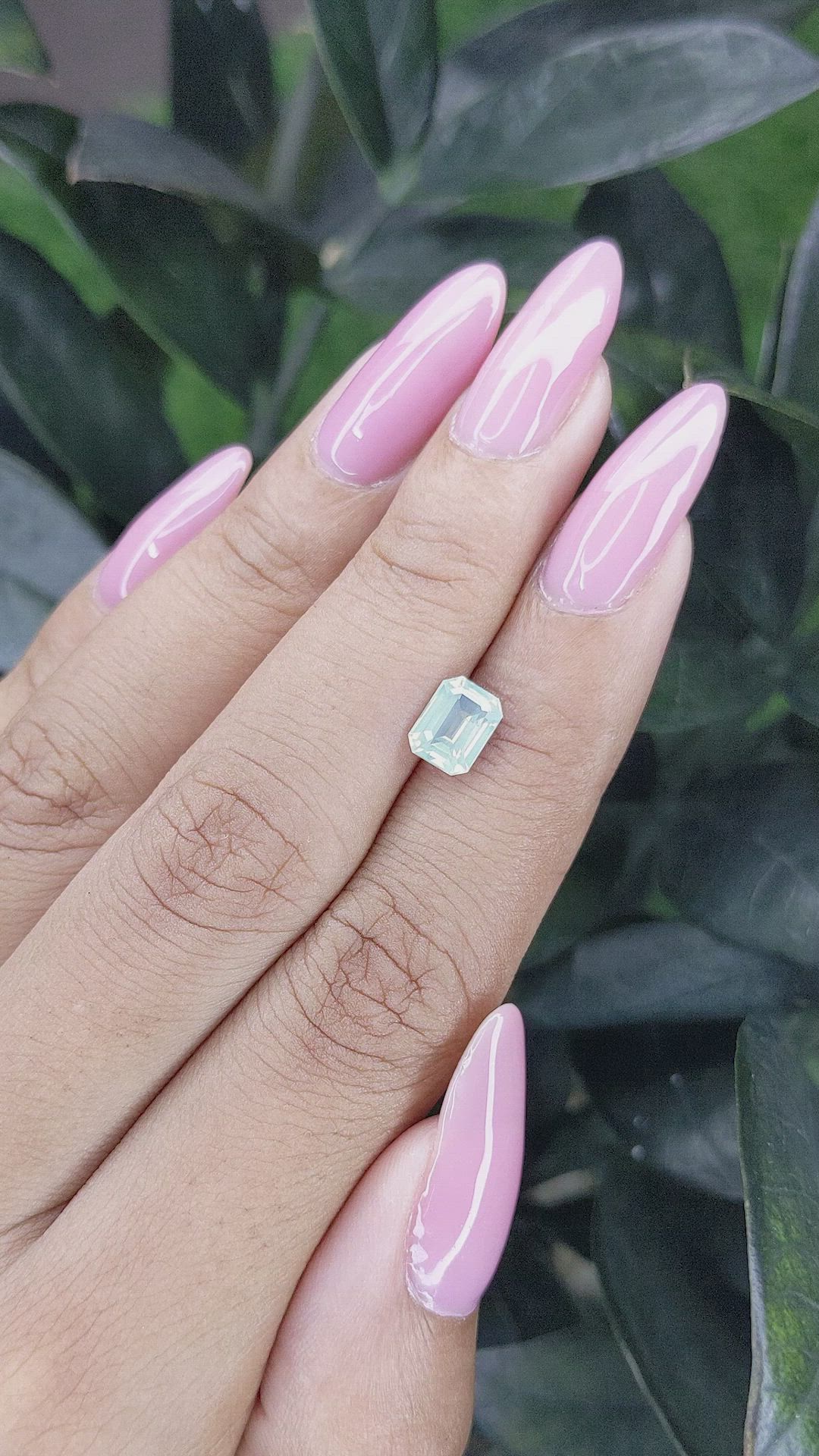 1.55 Ct. Yellowish Green Sapphire from Madagascar Size Video