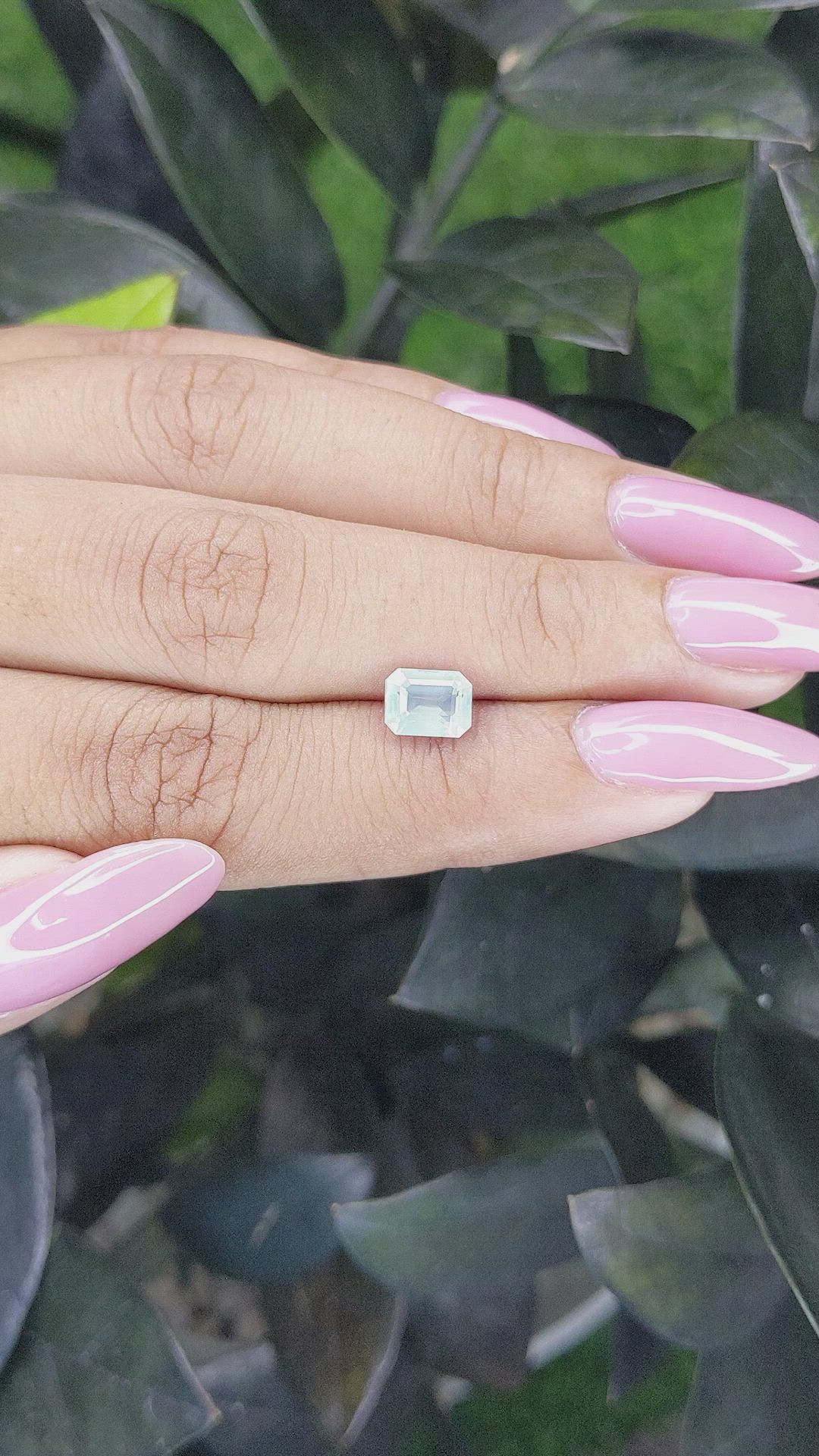 1.55 Ct. Yellowish Green Sapphire from Madagascar Size Video