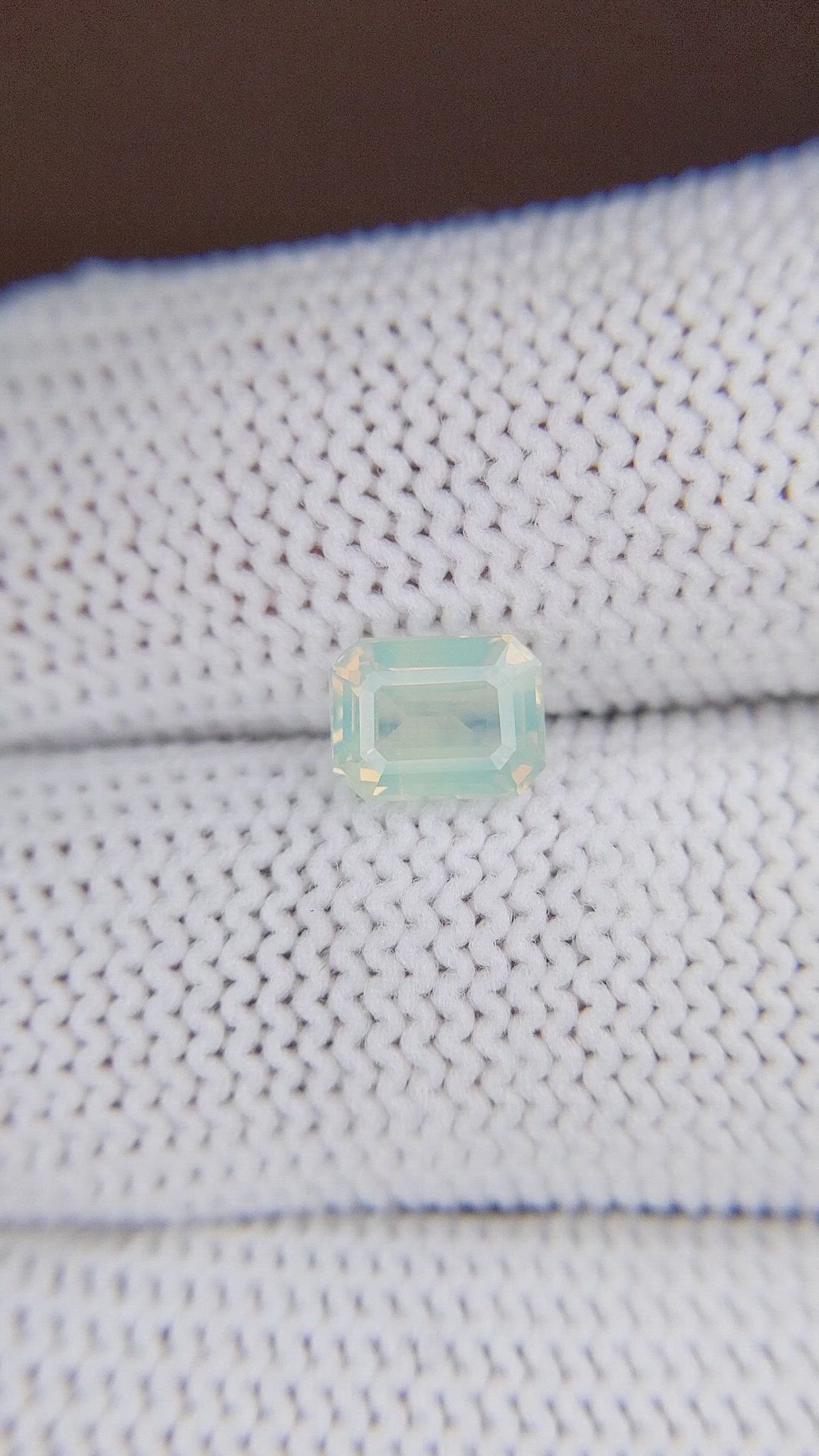 1.55 Ct. Yellowish Green Sapphire from Madagascar Size Video