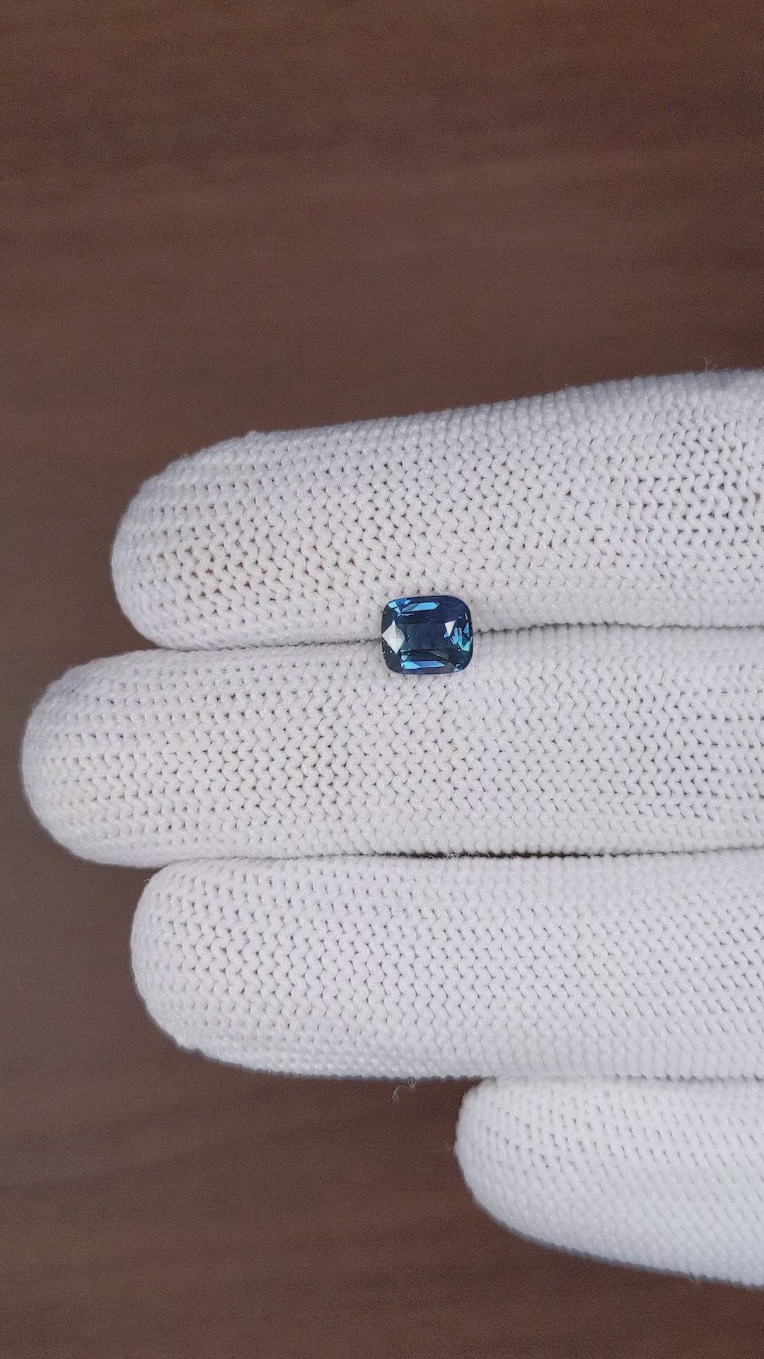 1.55 Ct. Greenish Blue Sapphire from Madagascar Size Video