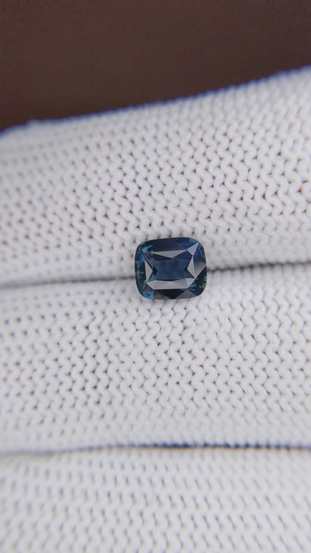 1.55 Ct. Greenish Blue Sapphire from Madagascar Size Video