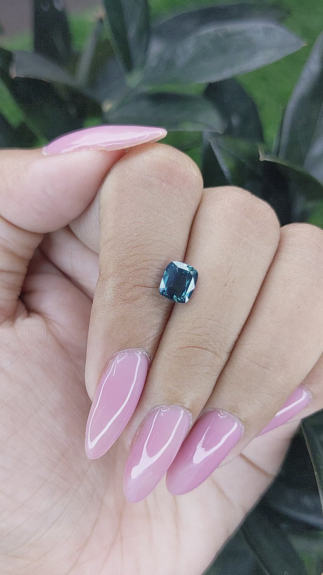 1.55 Ct. Greenish Blue Sapphire from Madagascar Size Video