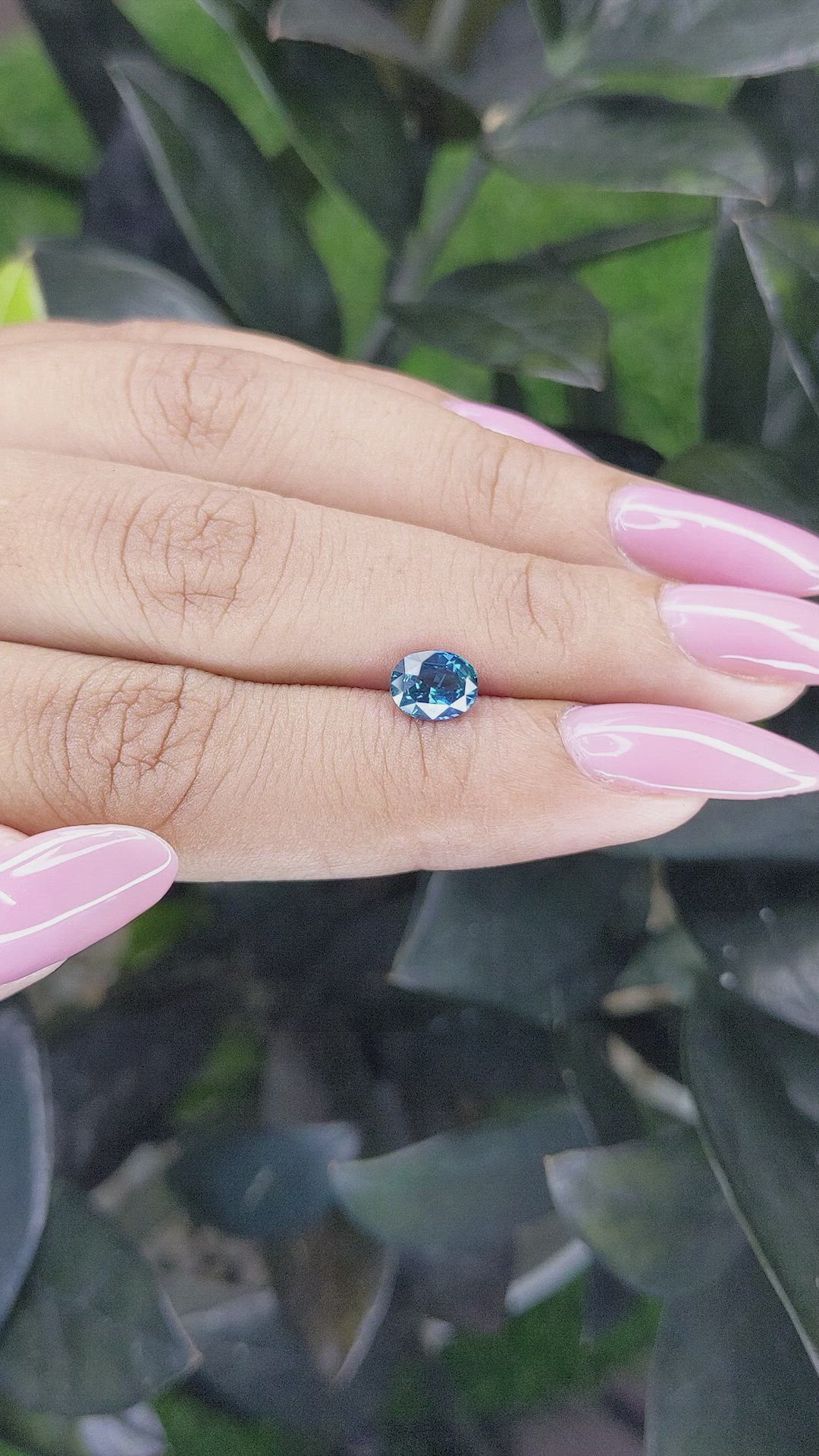 1.07 Ct. Greenish Blue Sapphire from Madagascar Size Video