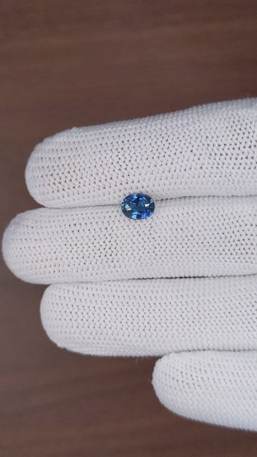 1.07 Ct. Greenish Blue Sapphire from Madagascar Size Video