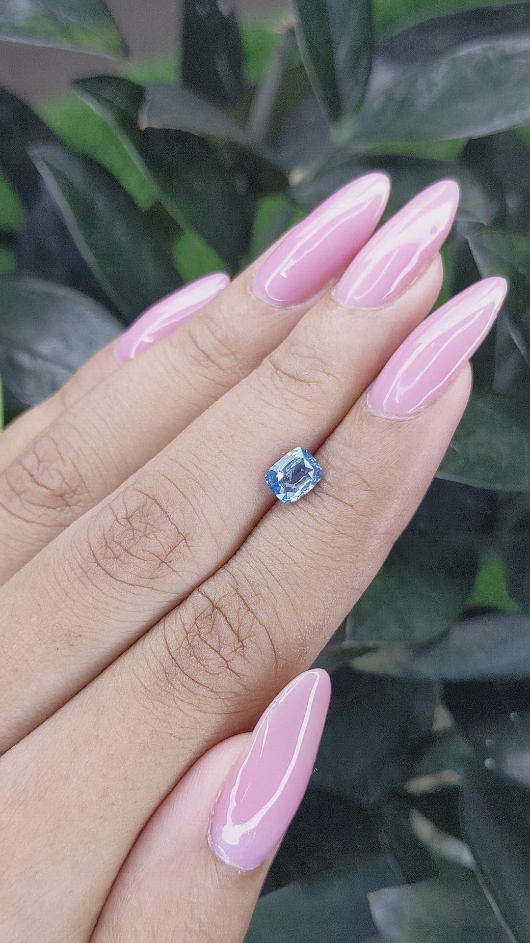 1.02 Ct. Greenish Blue Sapphire from Madagascar Size Video