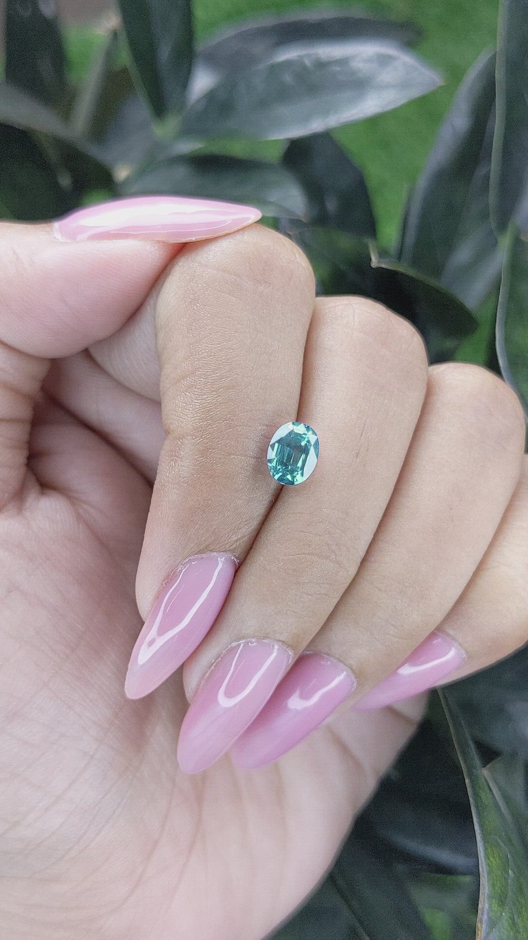 1.50 Ct. Greenish Blue Sapphire from Madagascar Size Video