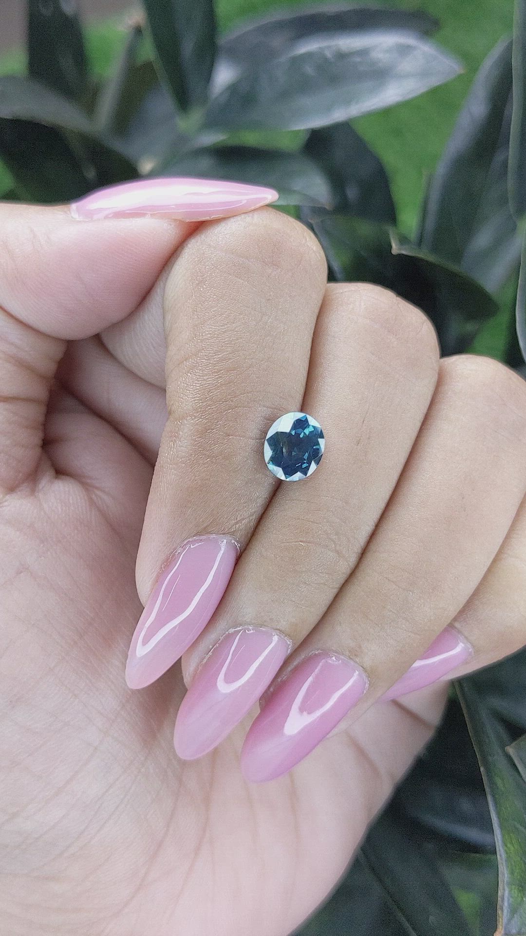 1.59 Ct. Greenish Blue Sapphire from Madagascar Size Video