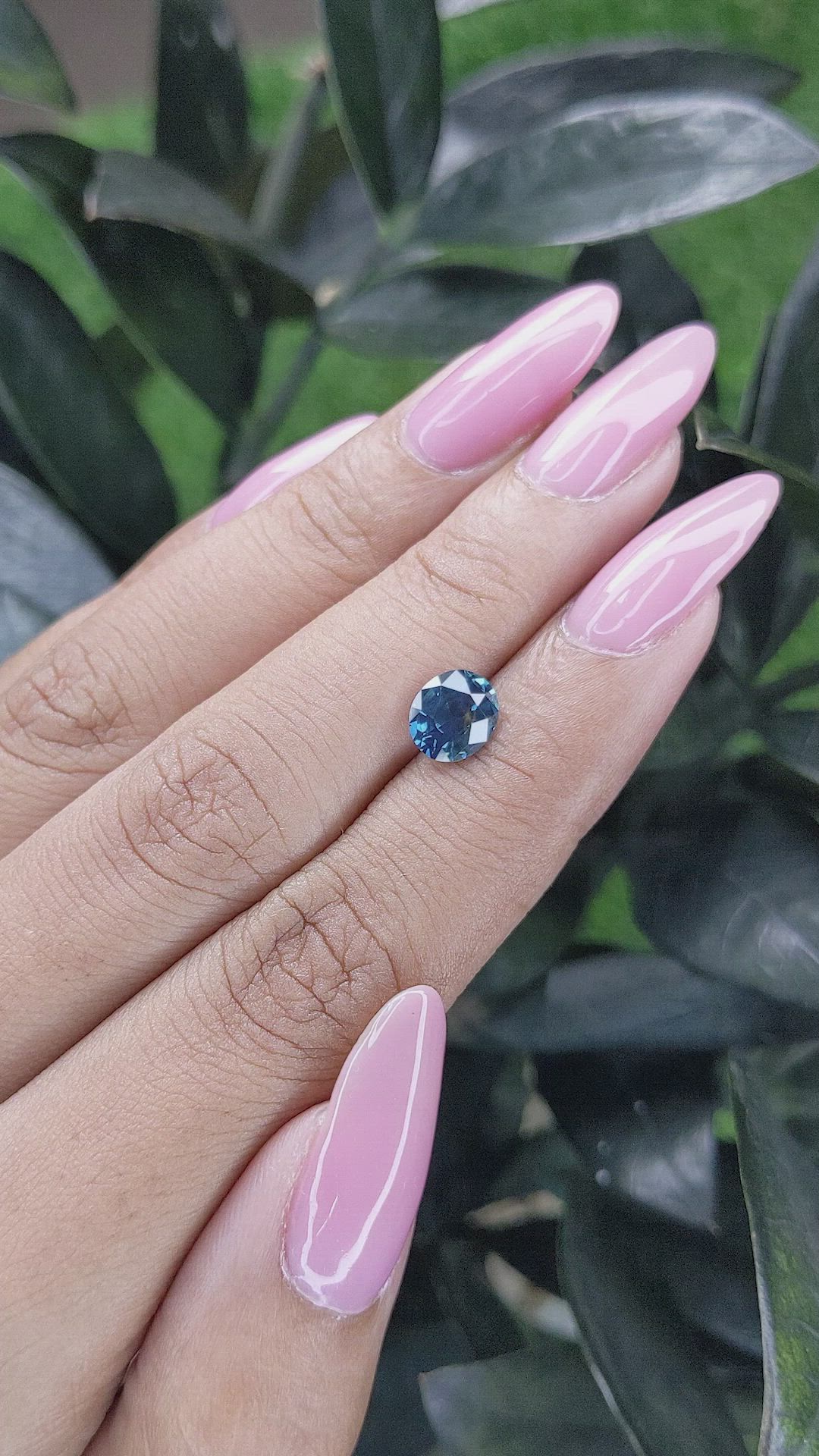 1.59 Ct. Greenish Blue Sapphire from Madagascar Size Video