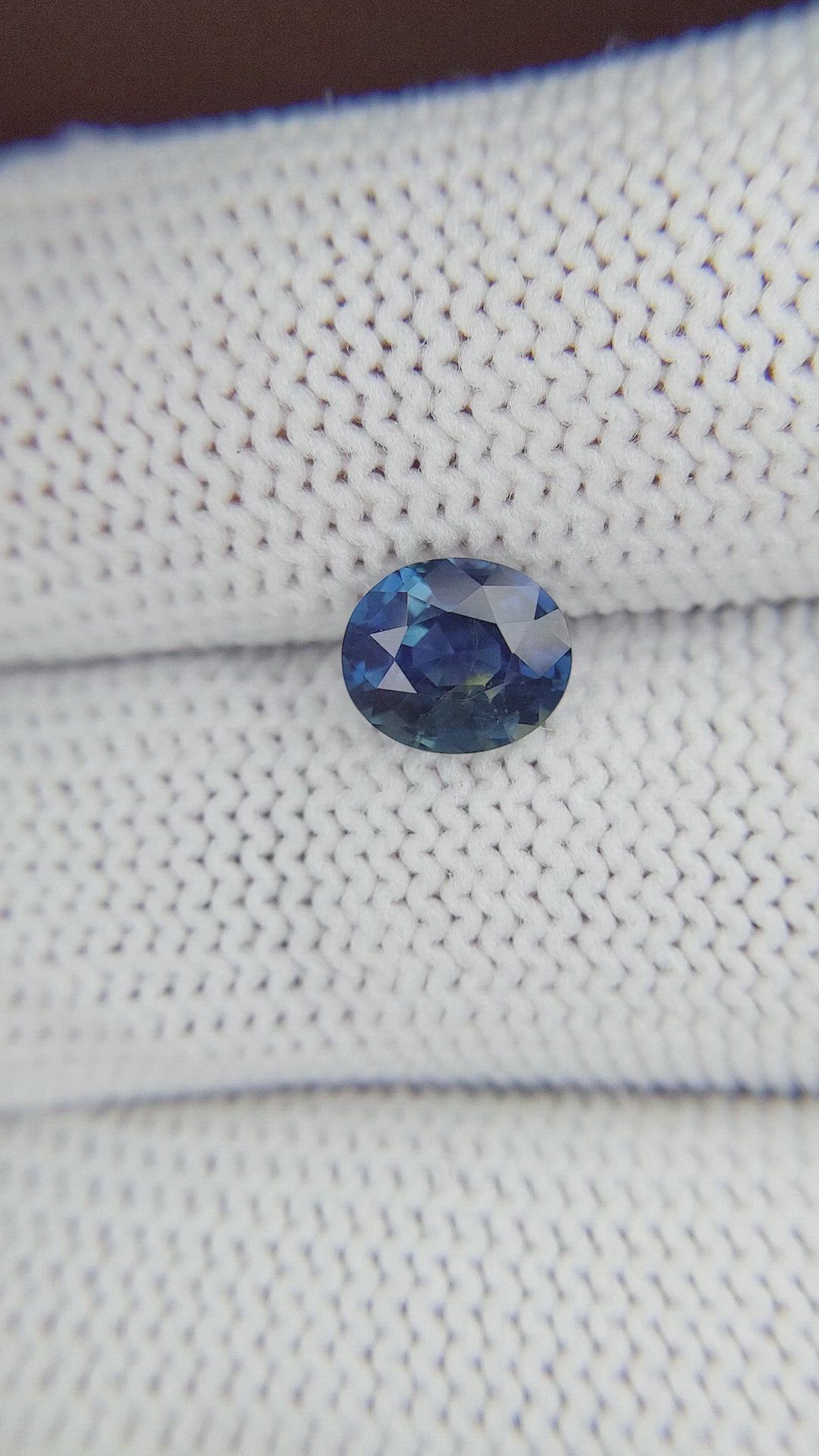 1.59 Ct. Greenish Blue Sapphire from Madagascar Size Video