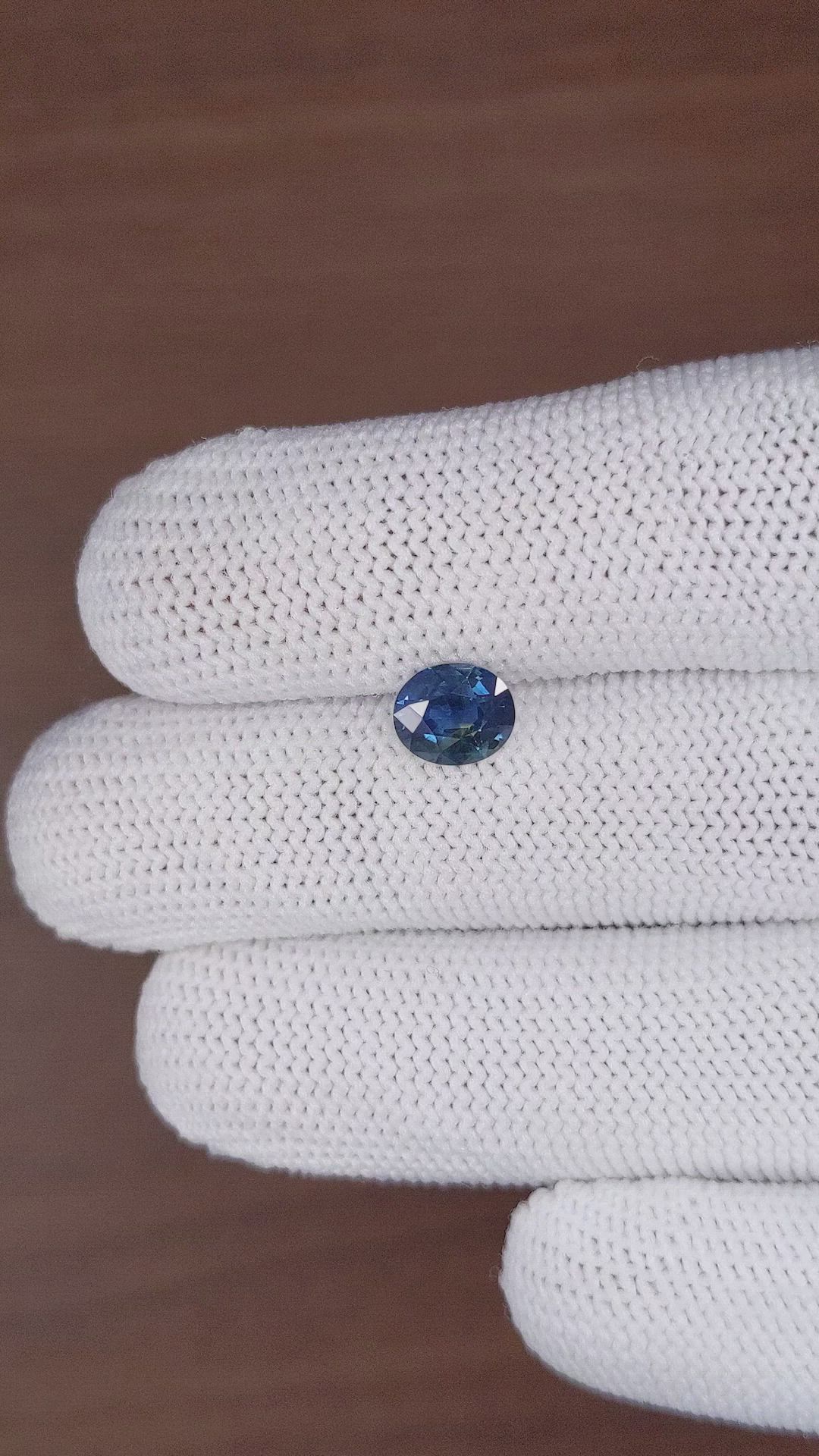 1.59 Ct. Greenish Blue Sapphire from Madagascar Size Video