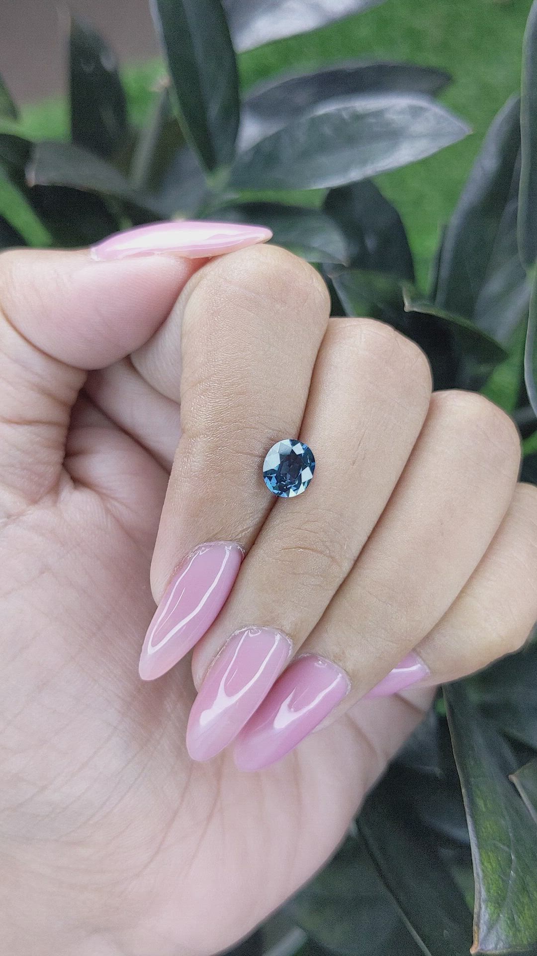 1.23 Ct. Greenish Blue Sapphire from Madagascar Size Video