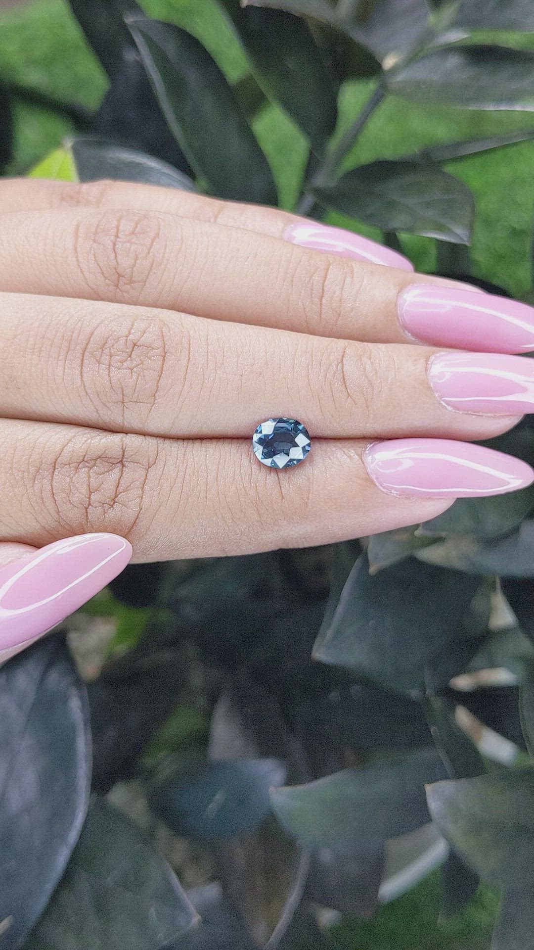 1.23 Ct. Greenish Blue Sapphire from Madagascar Size Video