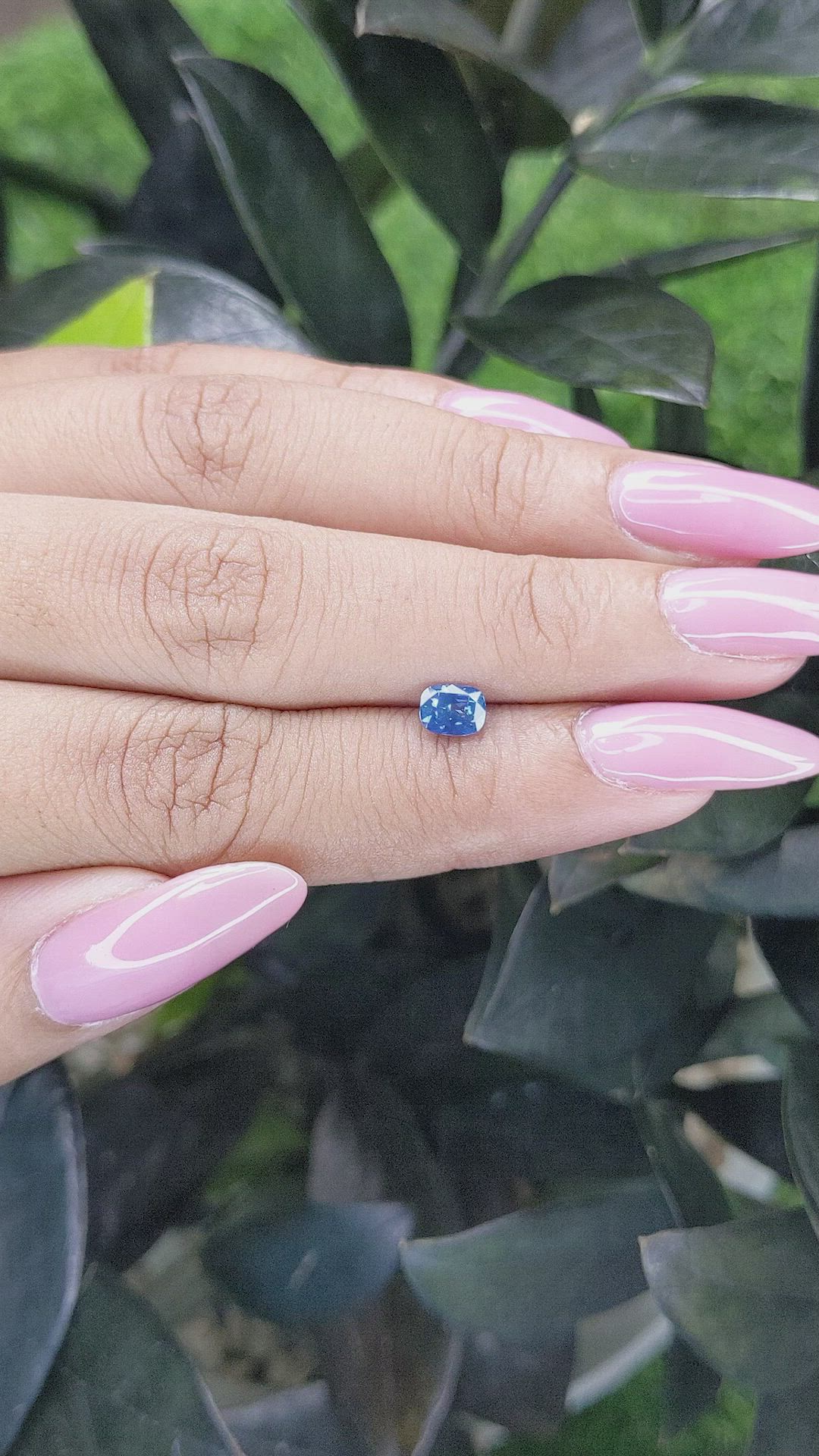 0.60 Ct. Greenish Blue Sapphire from Madagascar Size Video