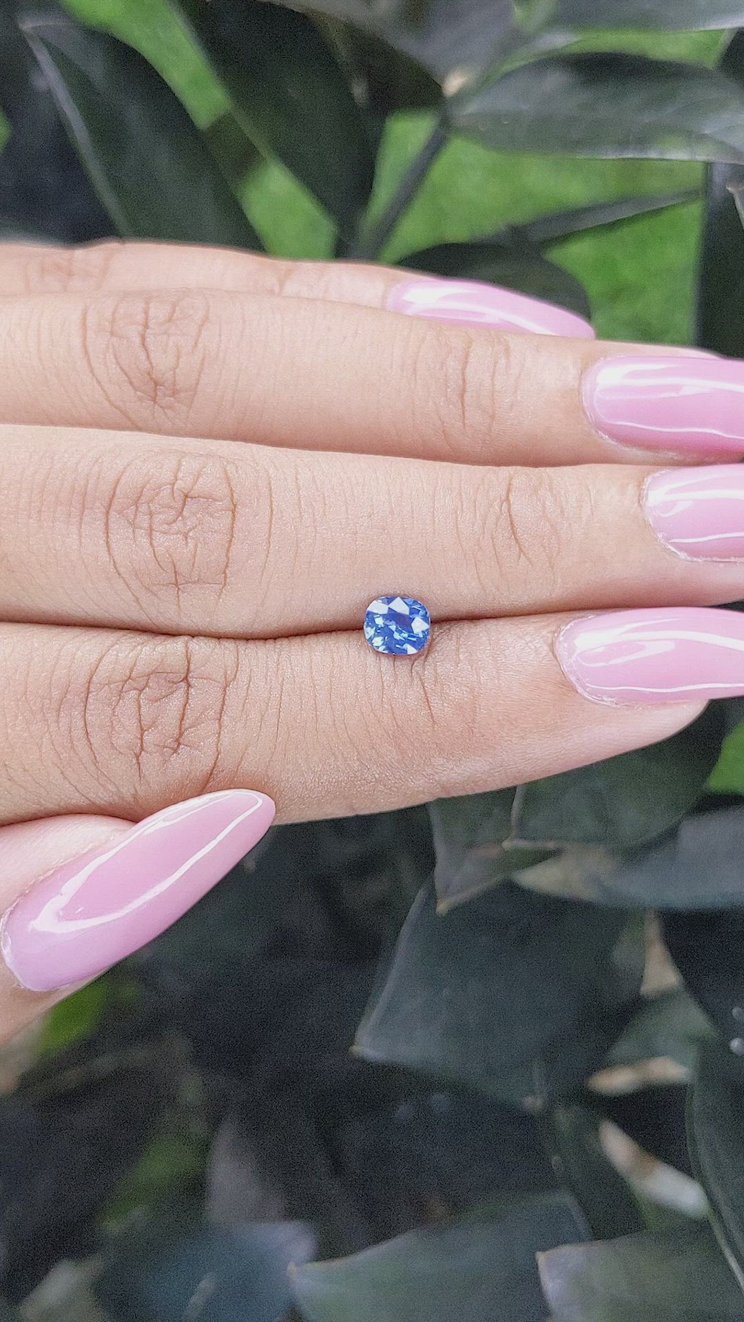 0.59 Ct. Blue Sapphire from Madagascar Size Video