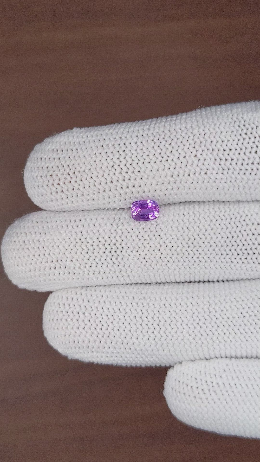 0.69 Ct. Pinkish Purple Sapphire from Madagascar Size Video