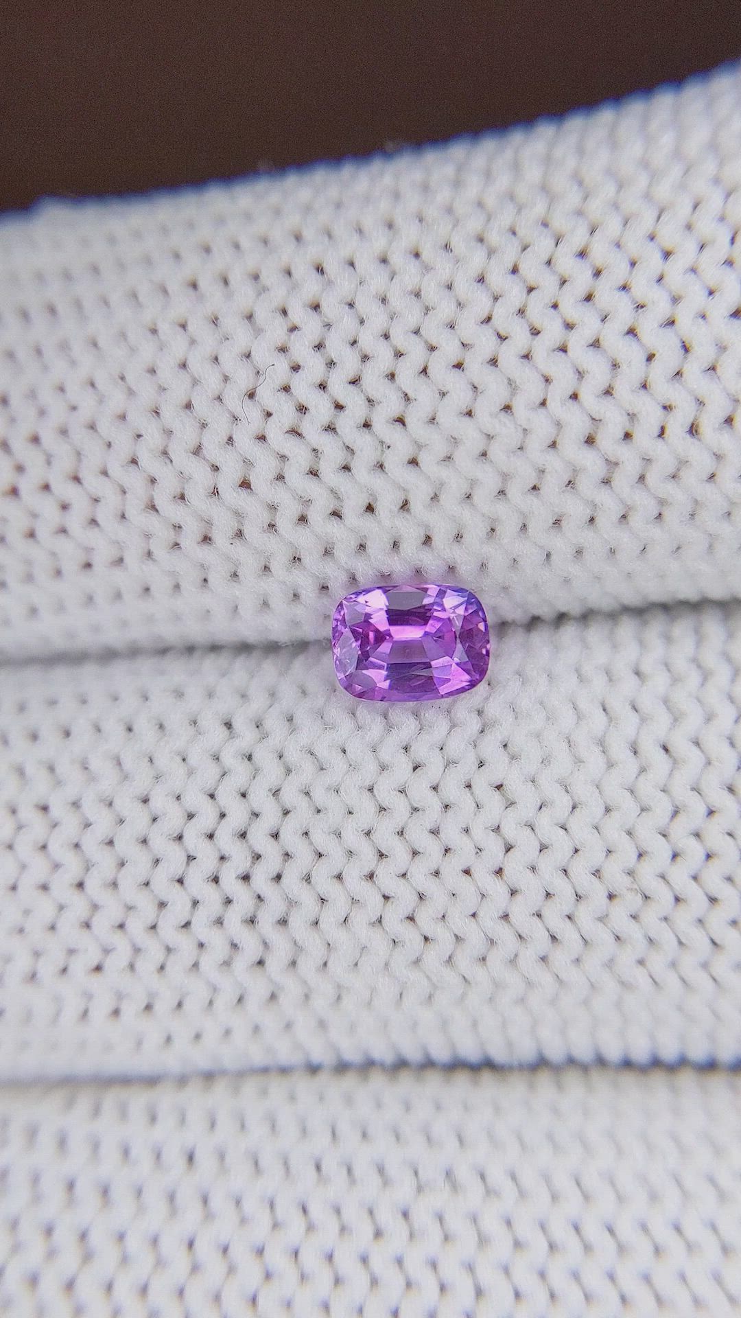 0.69 Ct. Pinkish Purple Sapphire from Madagascar Size Video