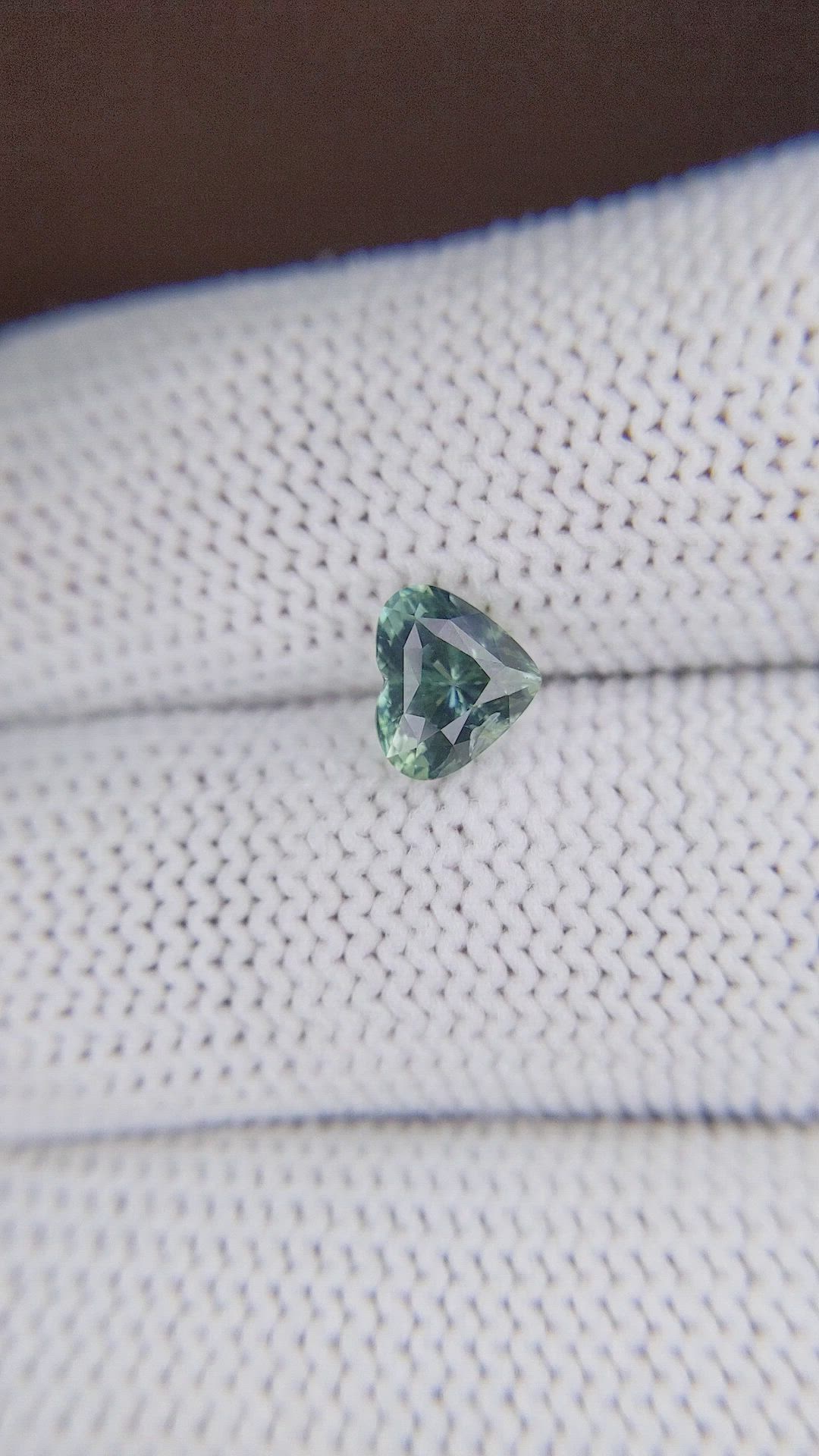 1.56 Ct. Bluish Green Sapphire from Madagascar Size Video