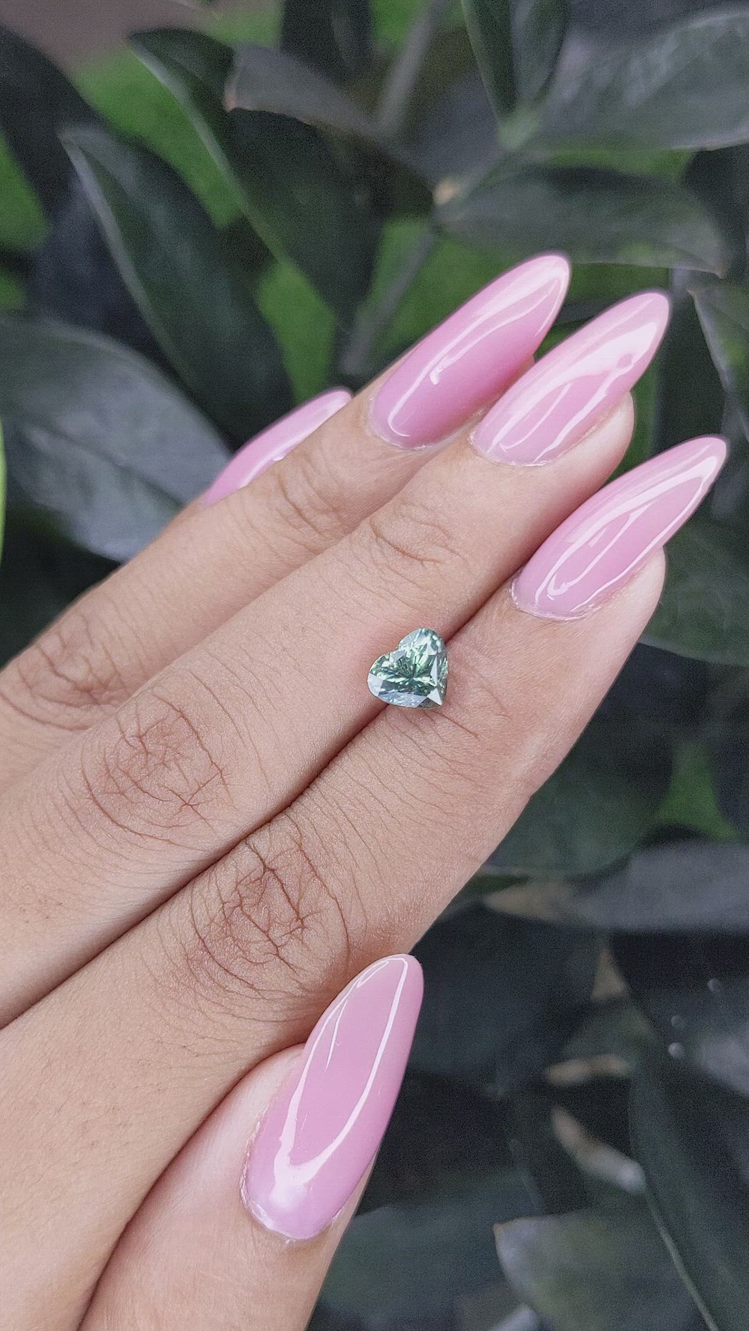 1.56 Ct. Bluish Green Sapphire from Madagascar Size Video