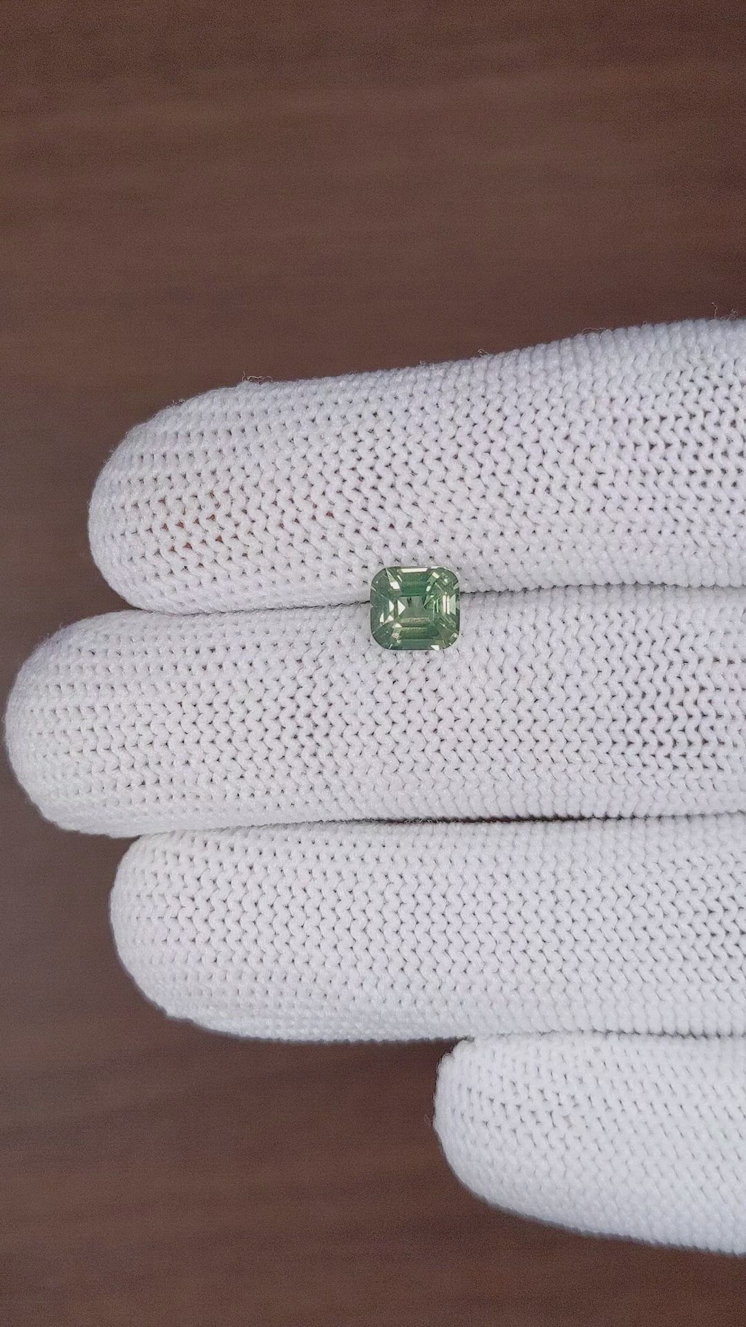 1.54 Ct. Green Sapphire from Madagascar Size Video
