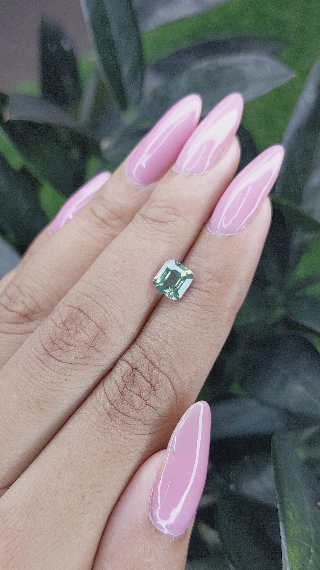 1.54 Ct. Green Sapphire from Madagascar Size Video