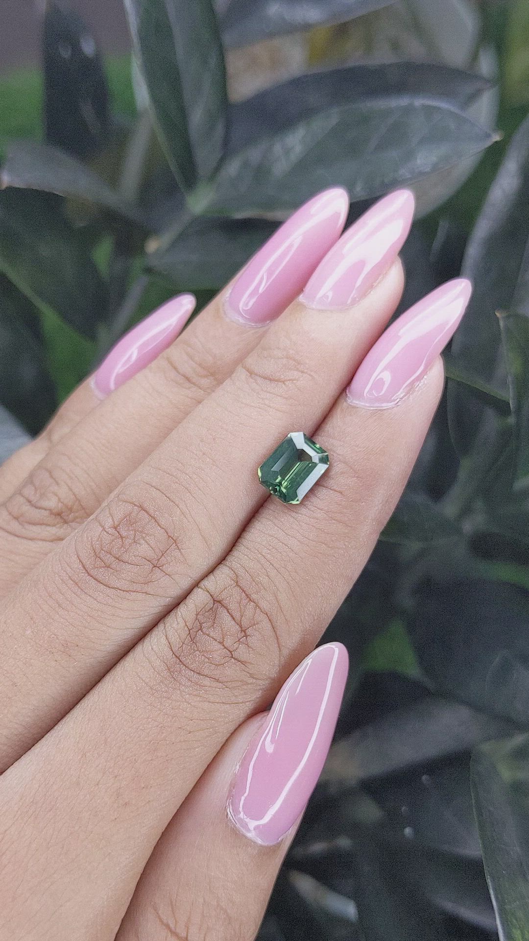 2.03 Ct. Bluish Green Sapphire from Madagascar Size Video