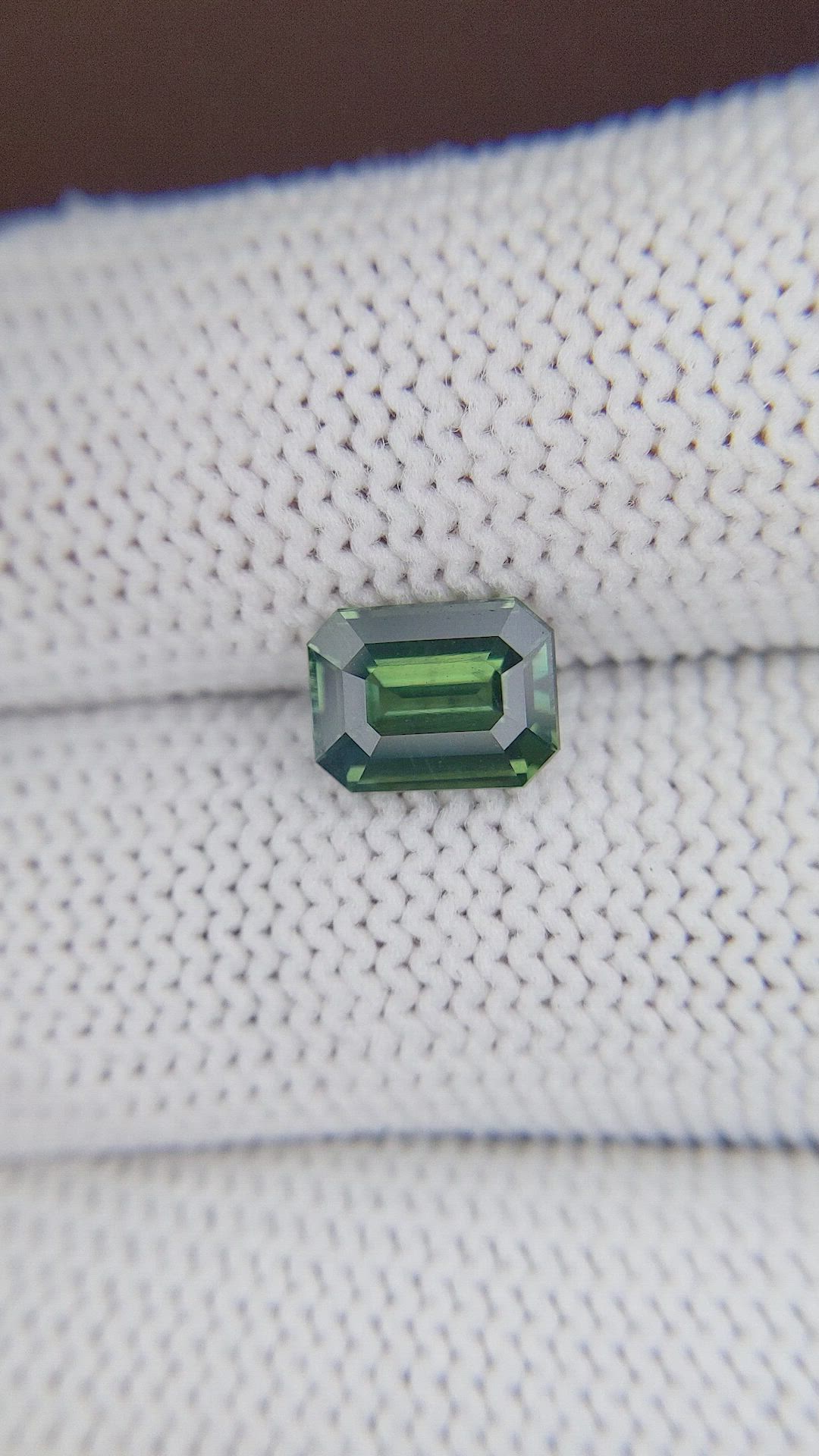 2.03 Ct. Bluish Green Sapphire from Madagascar Size Video