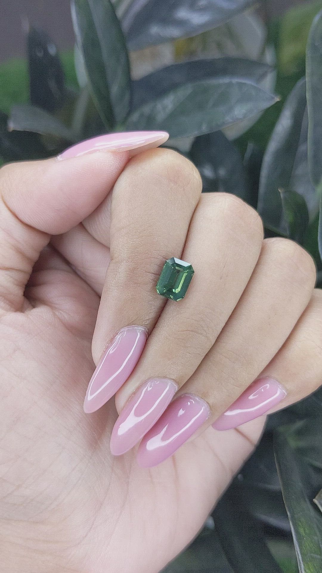 2.03 Ct. Bluish Green Sapphire from Madagascar Size Video