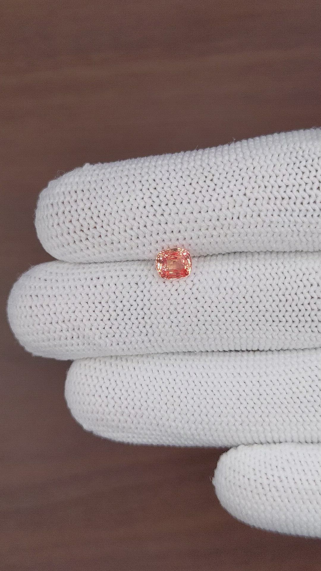 1.03 Ct. Padparadscha Sapphire from Madagascar Size Video