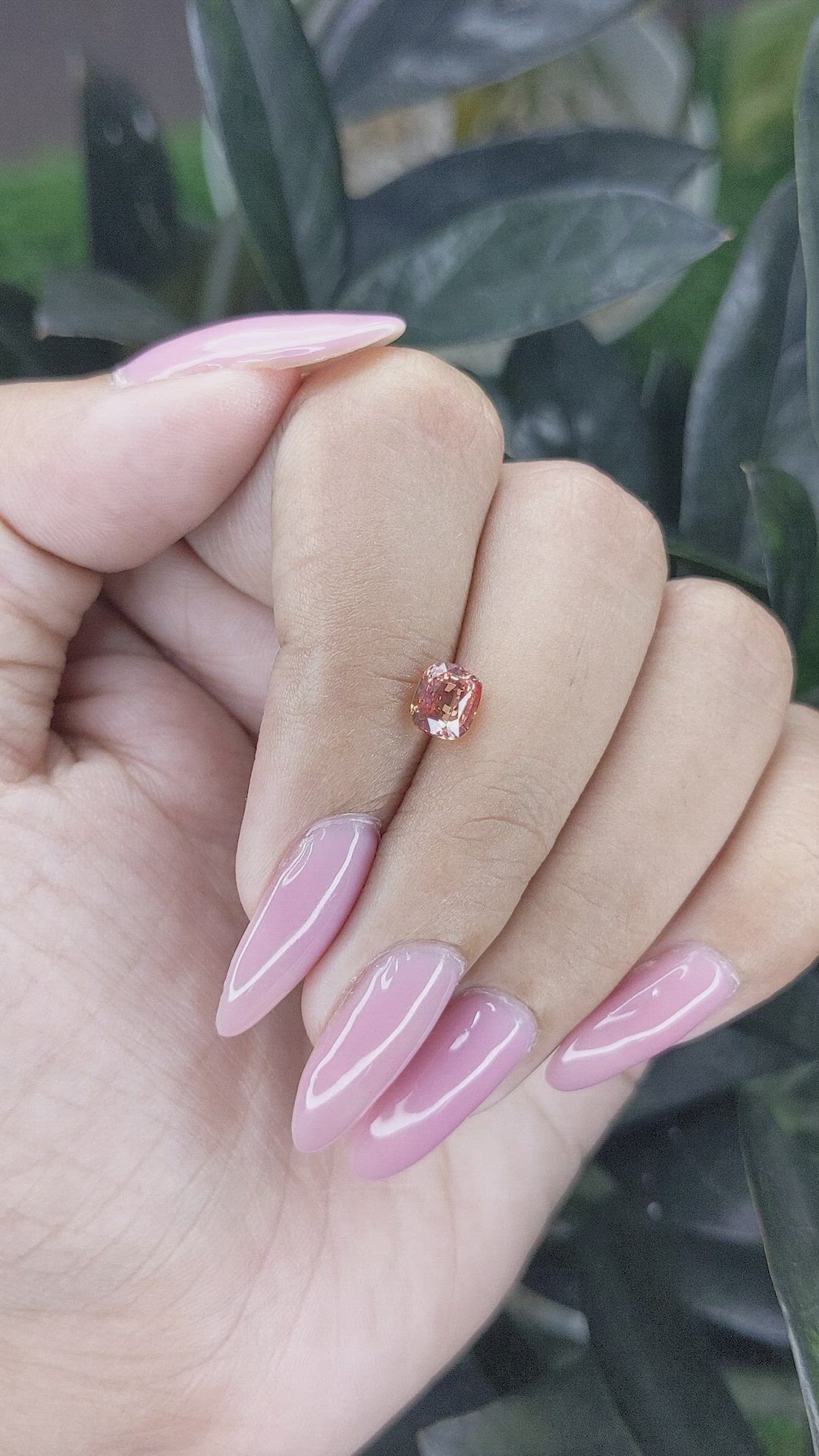 1.03 Ct. Padparadscha Sapphire from Madagascar Size Video