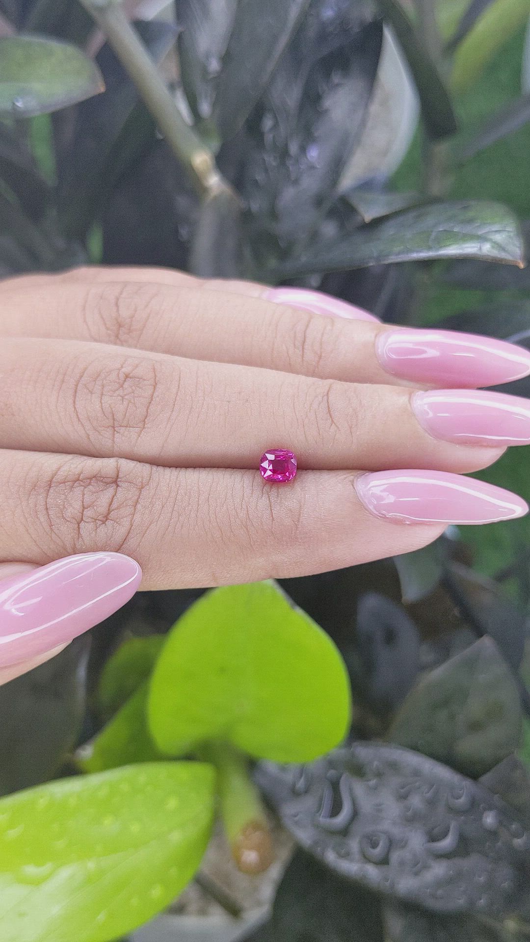 0.62 Ct. Pink Sapphire from Tanzania Size Video