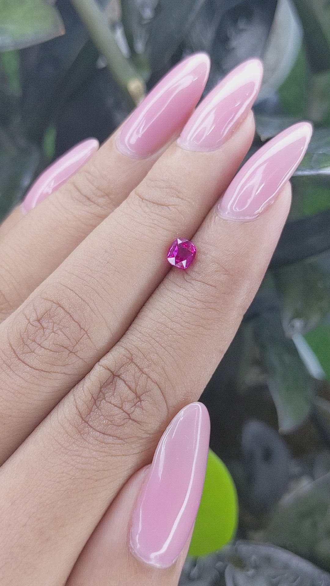 0.62 Ct. Pink Sapphire from Tanzania Size Video