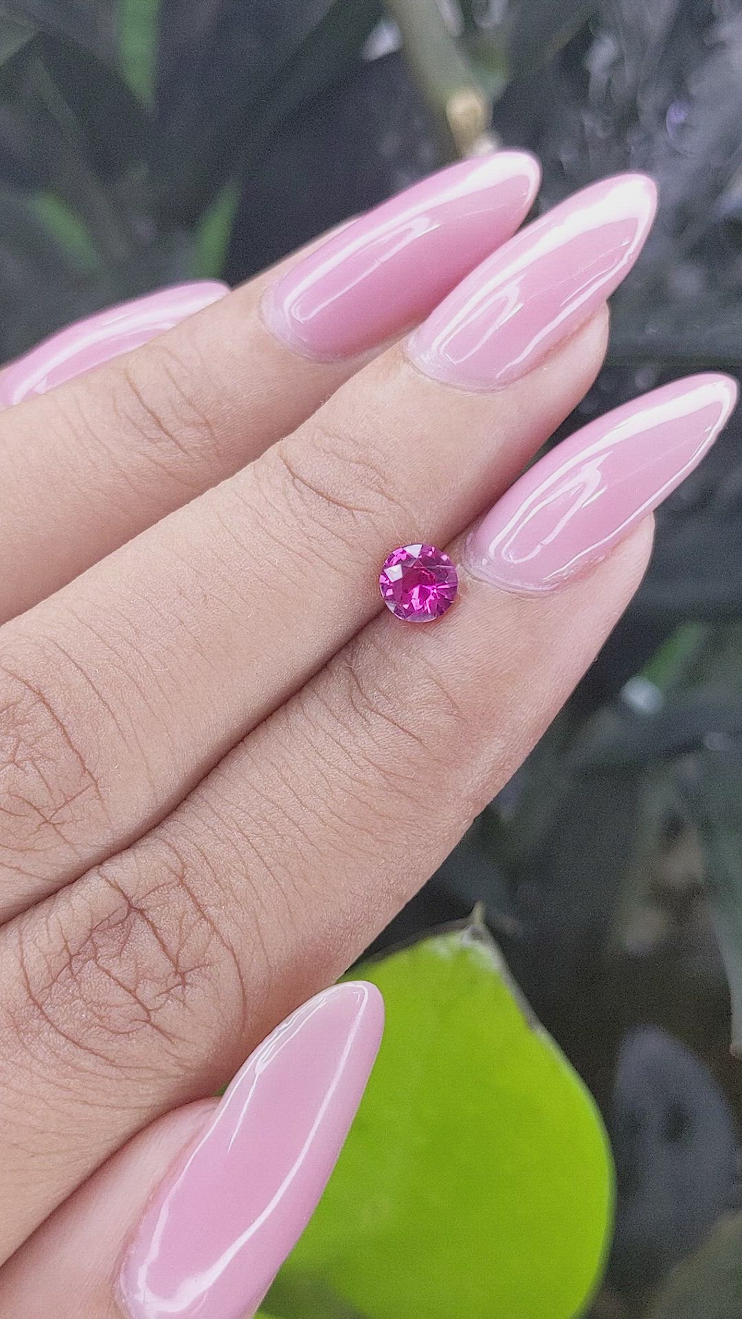 0.53 Ct. Purplish Pink Sapphire from Tanzania Size Video